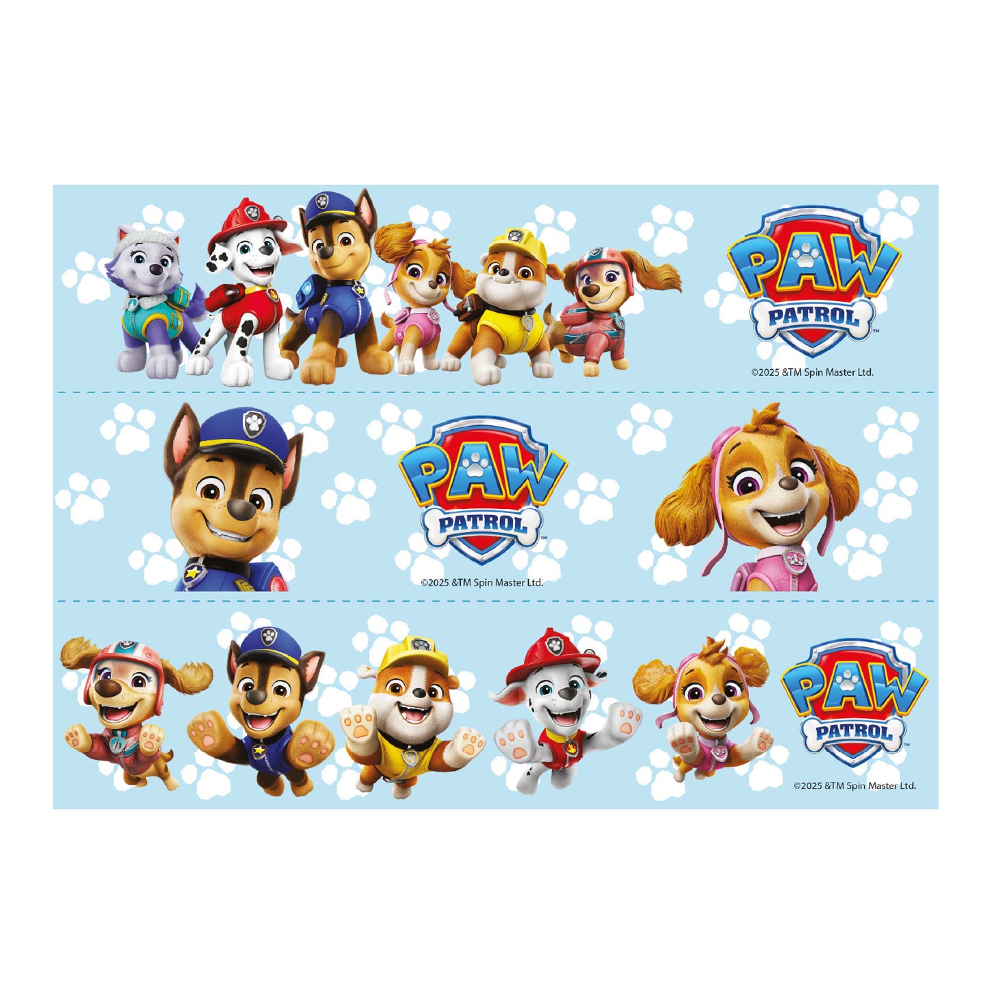 RIBBONS  FONDANT DECORAÇÃO PAW PATROL A5 14,8X21CM