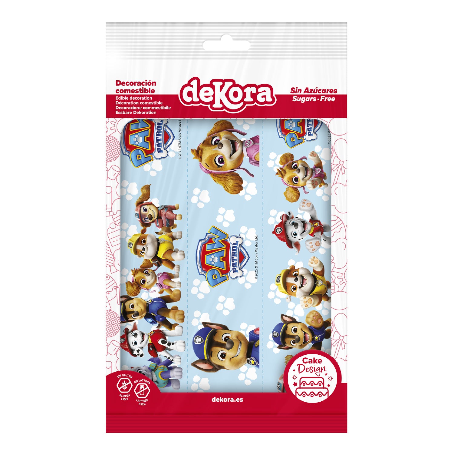 RIBBONS FONDANT DECORATION PAW PATROL A5 14,8X21CM