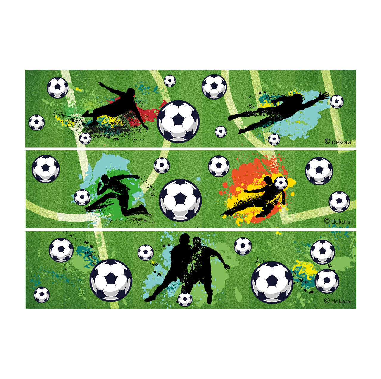 RIBBONS FONDANT DÉCO GATEAU FOOTBALL A5 14,8X21CM