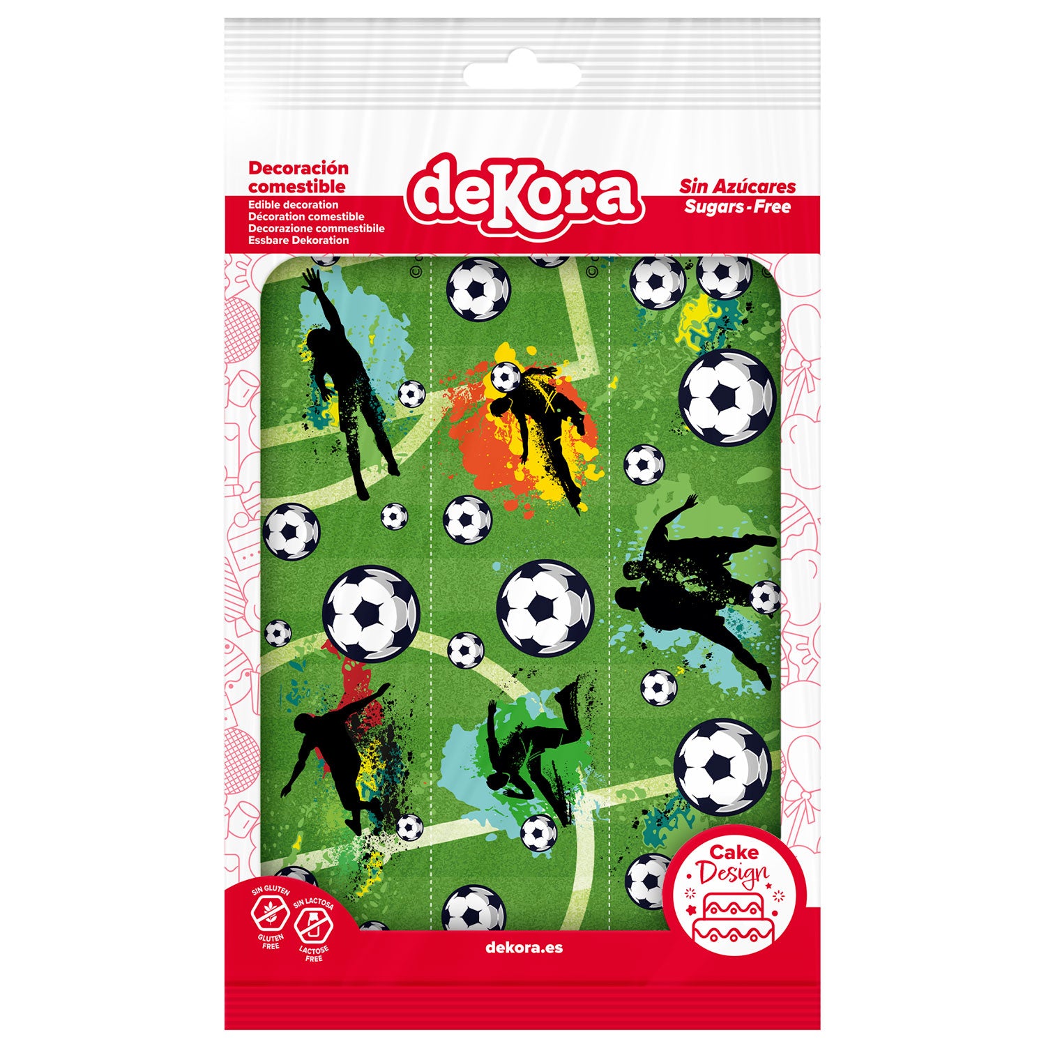 RIBBONS FONDANT DECORATION FOOTBALL A5 14,8X21CM