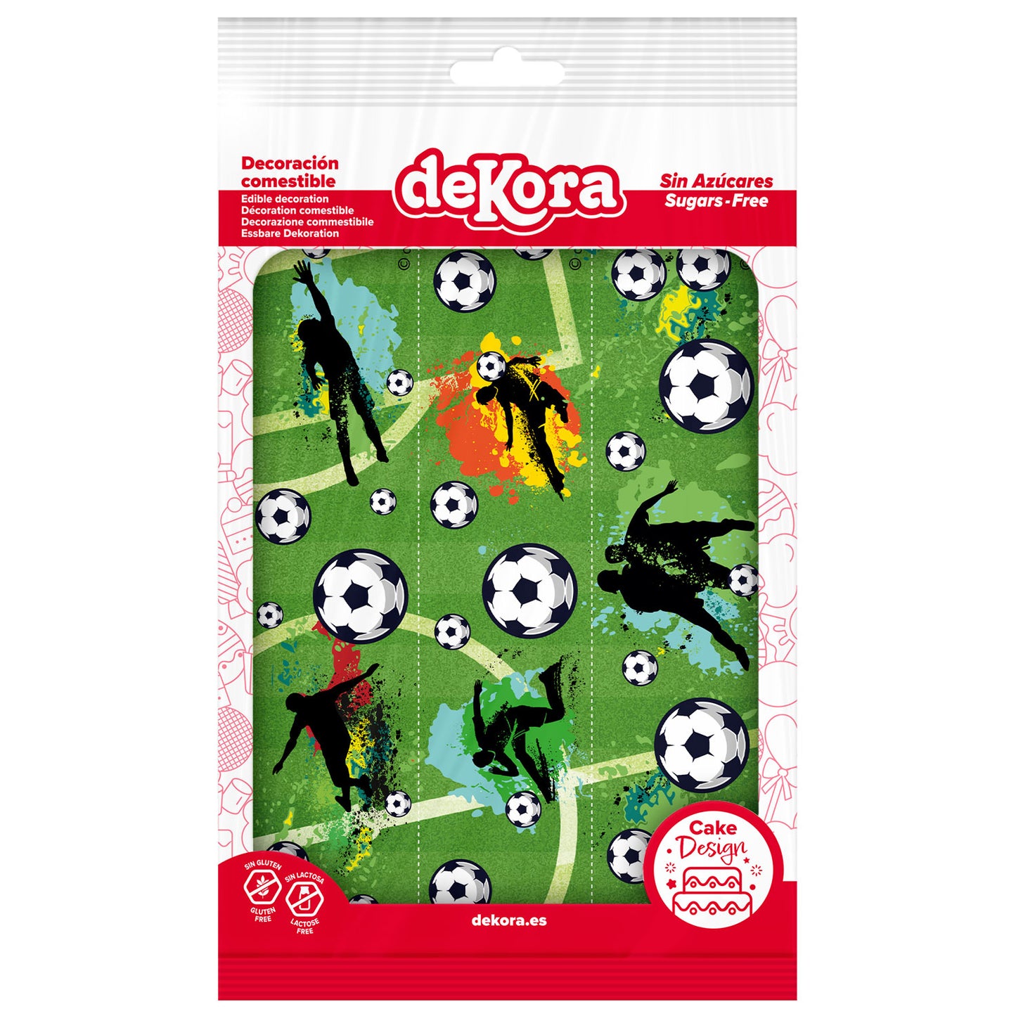 RIBBONS FONDANT DECORATION FOOTBALL A5 14,8X21CM