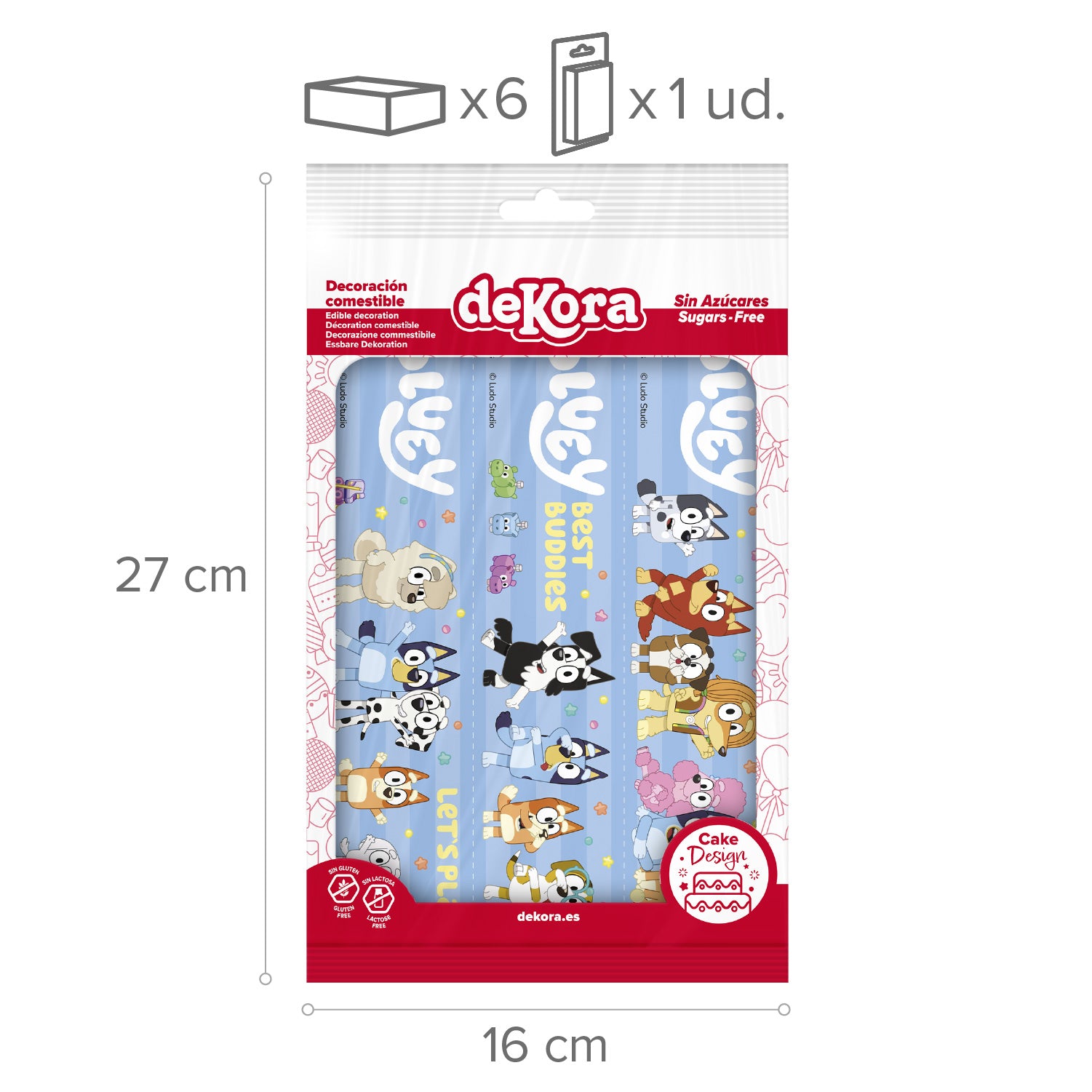 RIBBONS BLUEY Y BINGO COMESTIBLE A5 14,8X21CM
