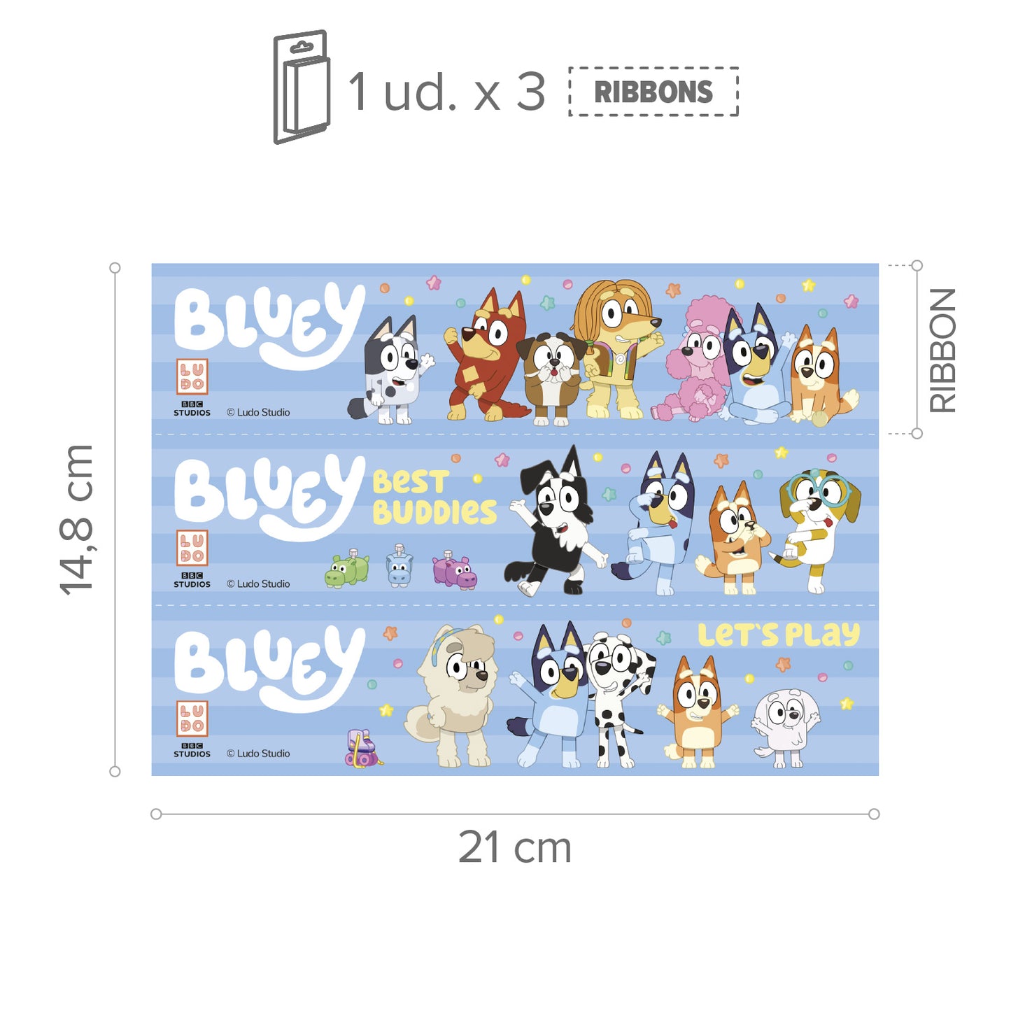 RIBBONS BLUEY Y BINGO COMESTIBLE A5 14,8X21CM
