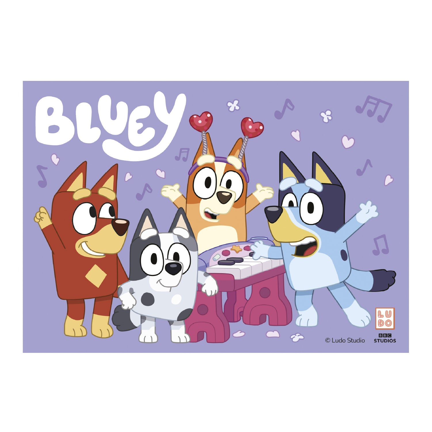 LAMINA COMESTIBLE TARTA BLUEY Y BINGO 14,8X21CM A5
