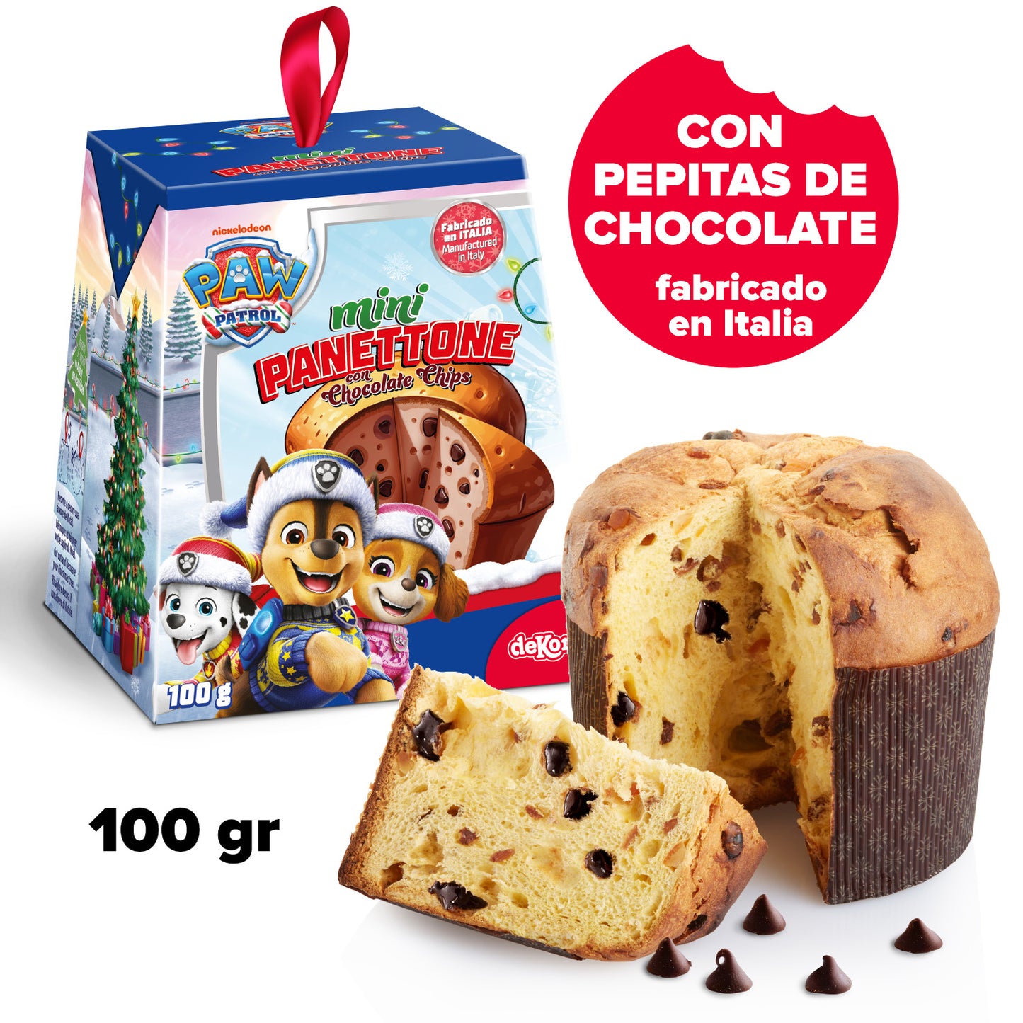 PANETTONE CON CHOCOLATE PAW PATROL 100GR