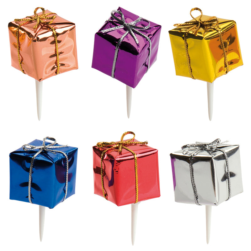 CAKE TOPPER FIGURA PLASTICO REGALOS 6 UDS