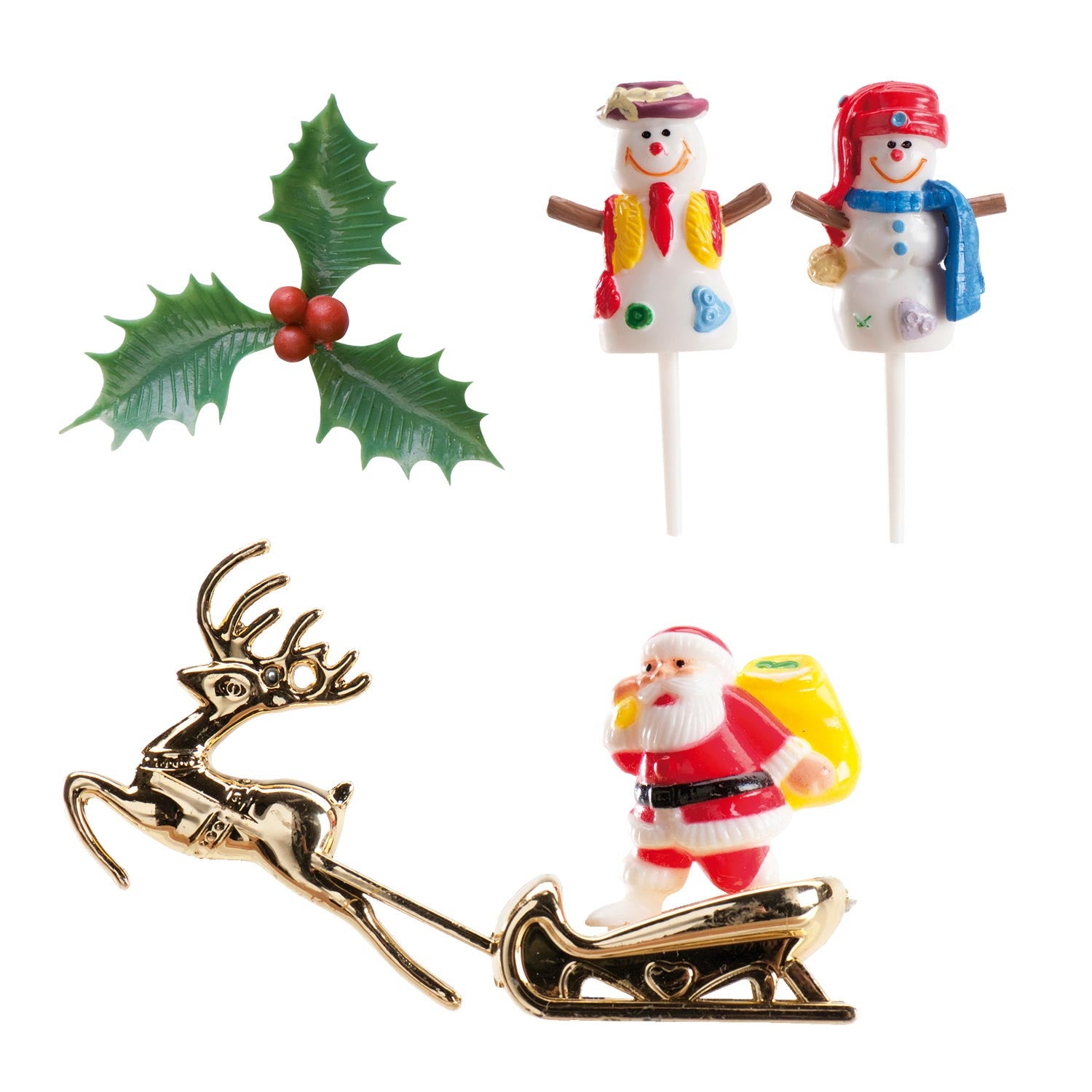 CAKE TOPPER PLASTIC FIGURE 3 MODELS, 6 PCS, 12 BAGS