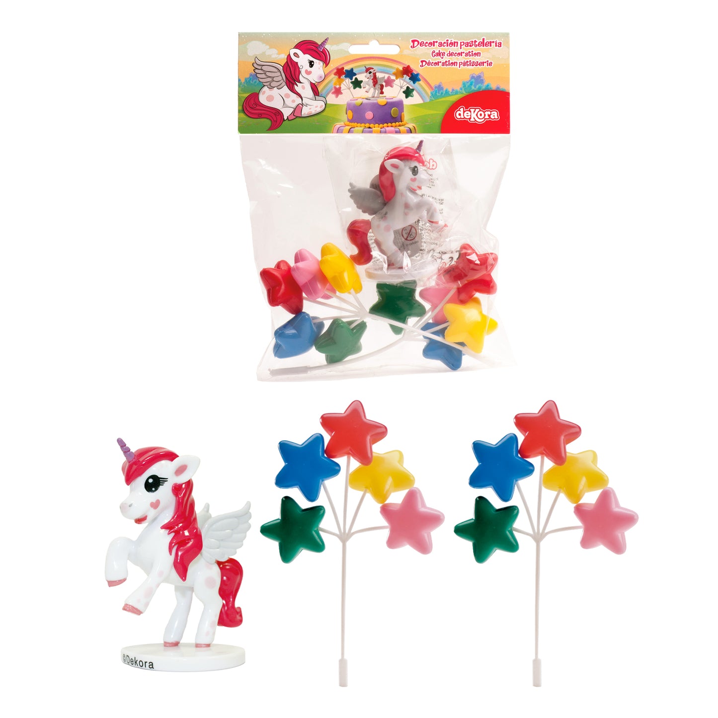 KIT PVC RETAIL "UNICORNIO" PARA DECORAR TARTAS