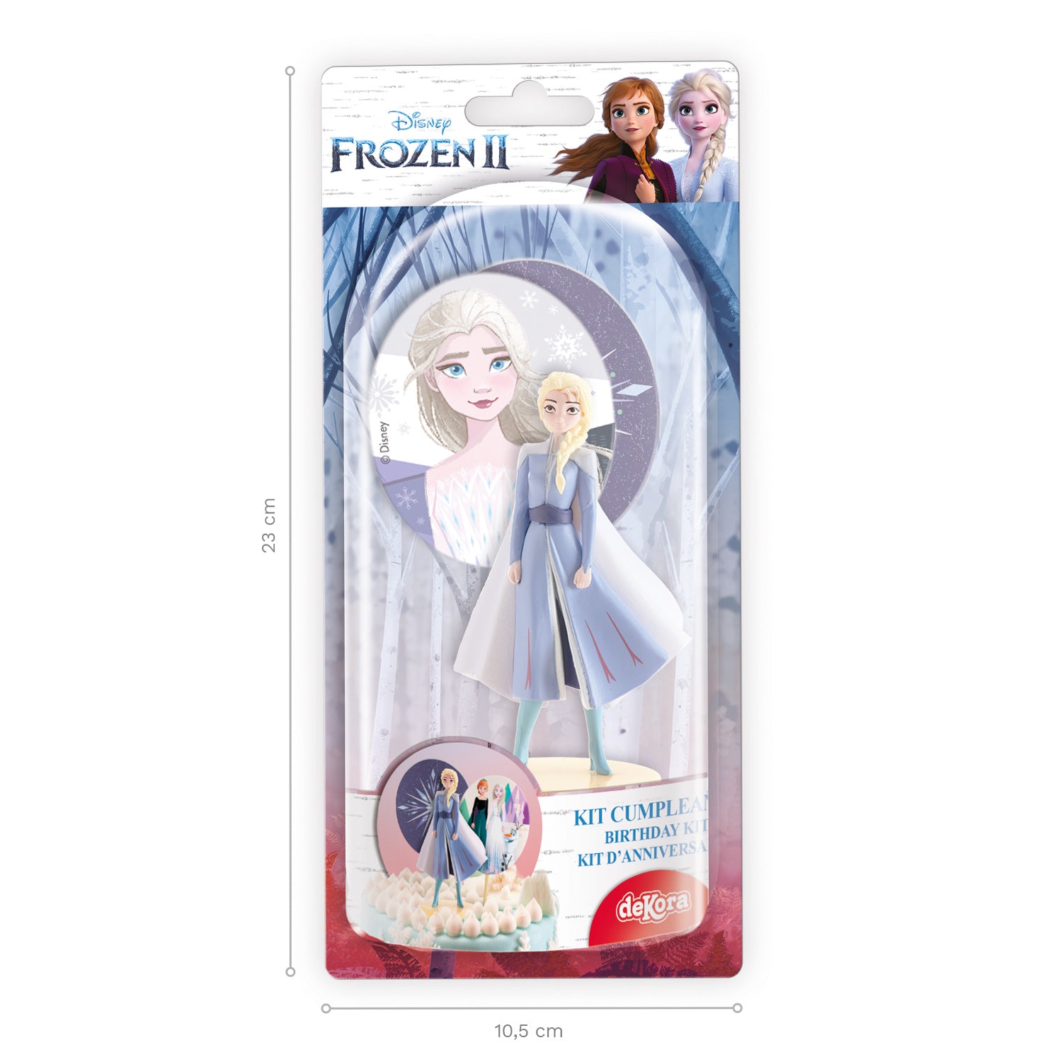 ELSA FROZEN 2 CAKE DECORATING PVC KIT WITH TOPPERS