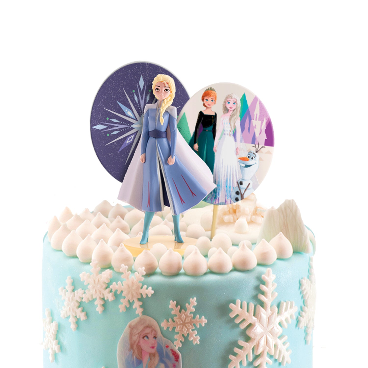 KIT PVC AVEC TOPPERS FROZEN 2 ELSA DECOR DE GÂTEAU