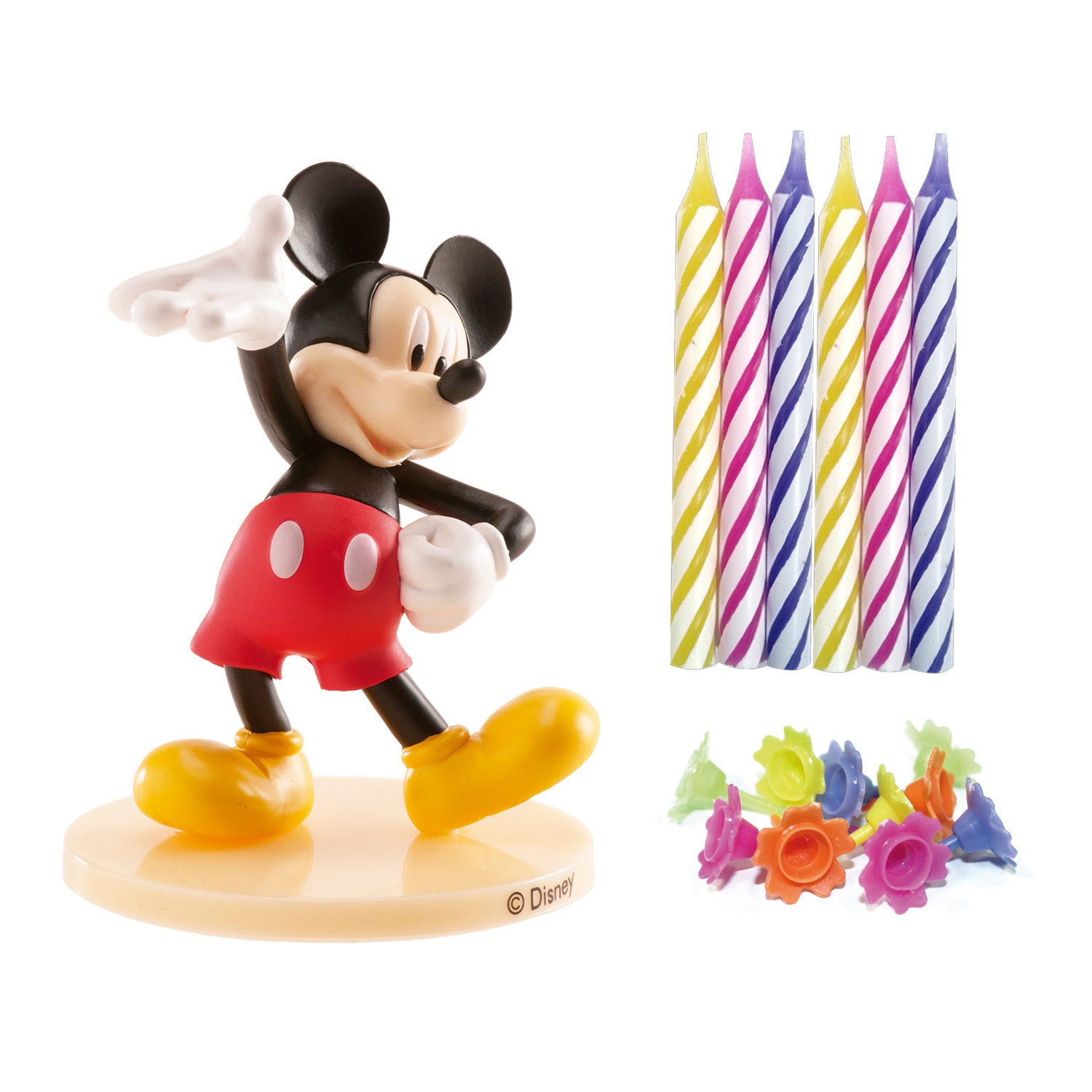 KIT PVC RETAIL MICKEY COM 10 VELAS PARA DECORAR BOLOS