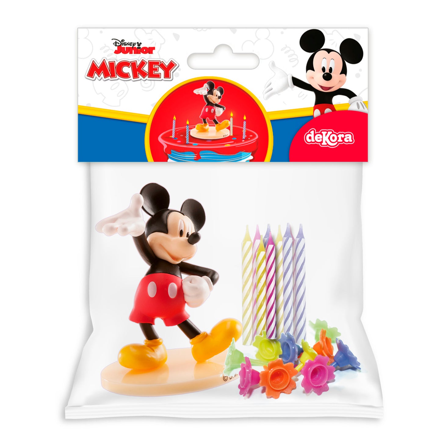 KIT PVC RETAIL MICKEY COM 10 VELAS PARA DECORAR BOLOS