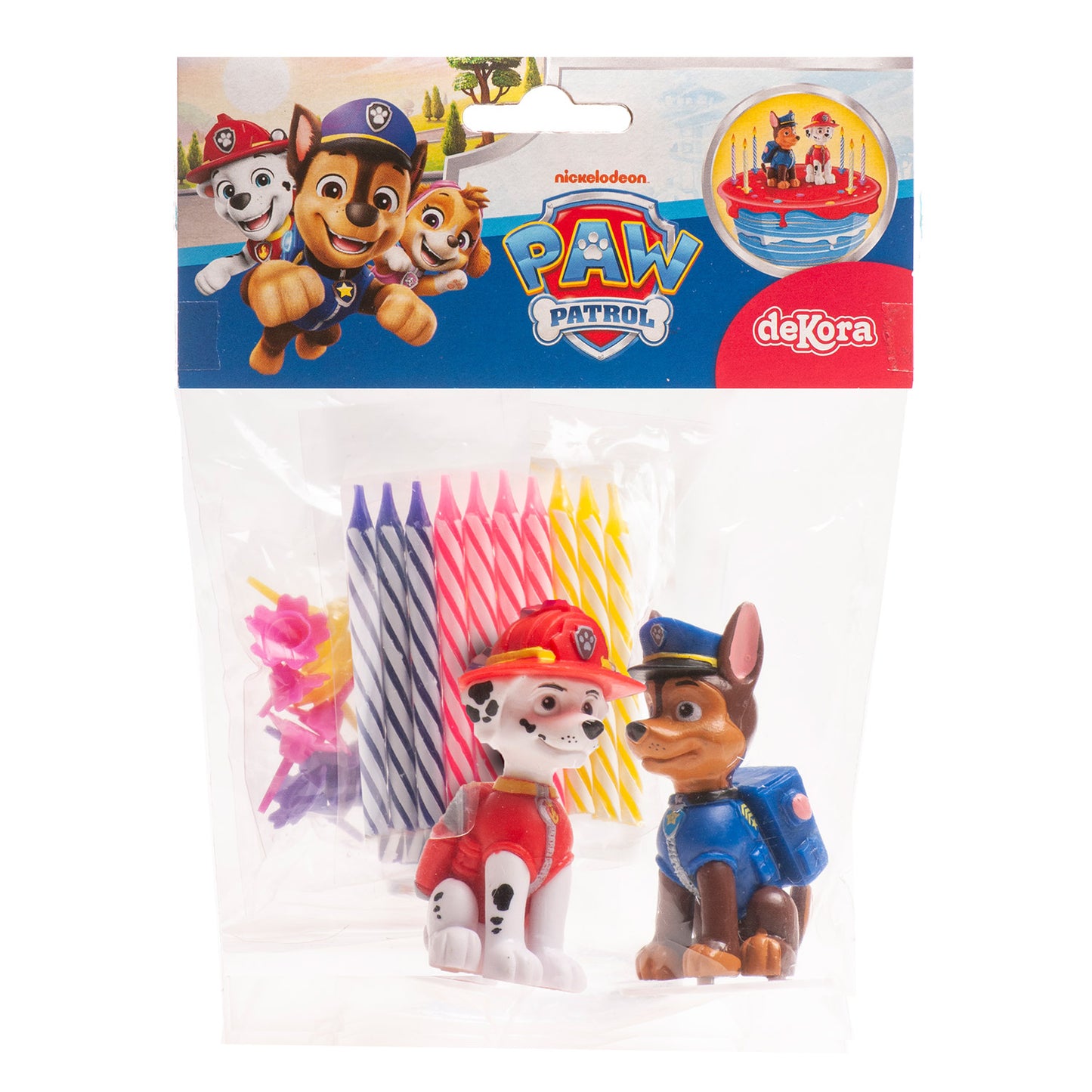PVC RETAIL KIT PAW PATROL WITH 10 CANDLES TO DECORATE CAKES