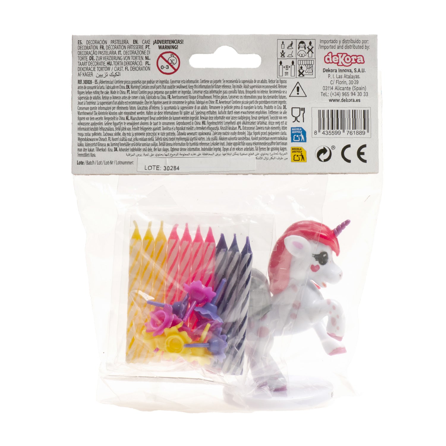 KIT PVC RETAIL UNICÓRNIO COM 10 VELAS PARA DECORAR BOLOS