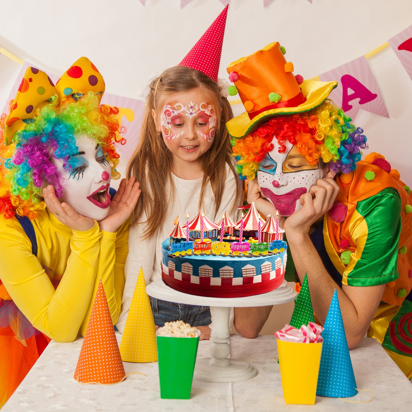 KIT PVC RETAIL CIRCO COM 10 VELAS PARA DECORAR BOLOS