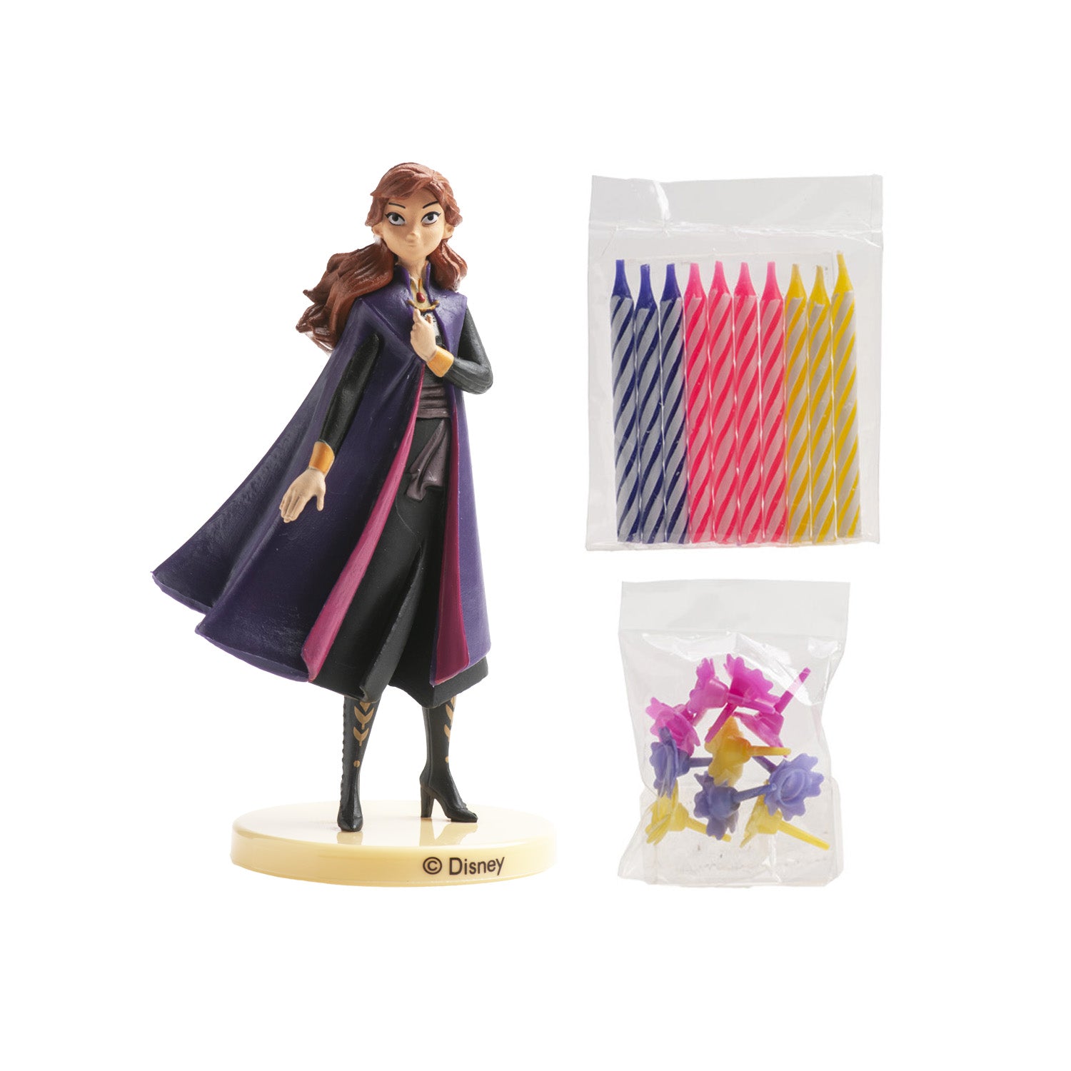 KIT PVC RETAIL ANNA CON 10 VELAS PARA DECORAR TARTAS