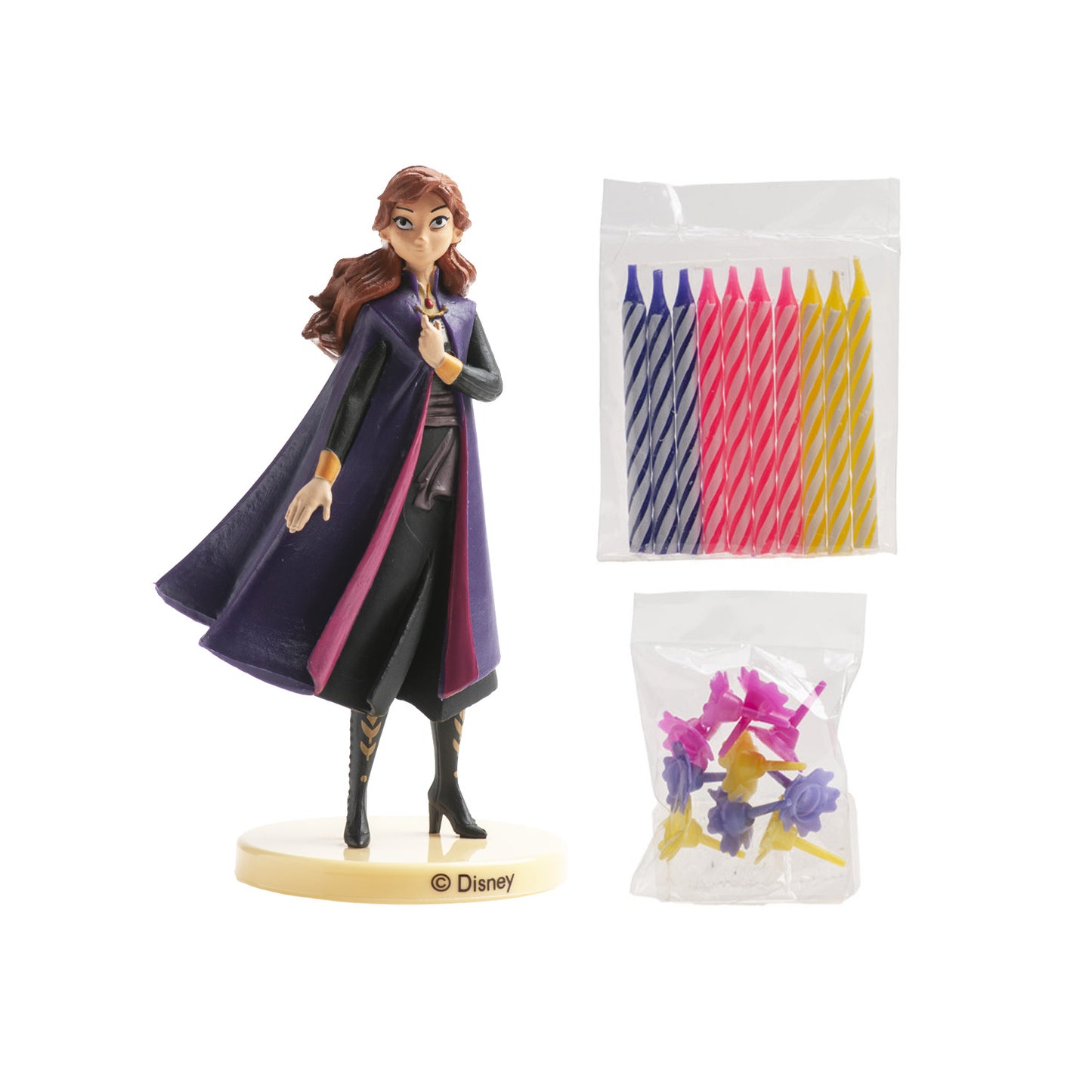 KIT PVC RETAIL ANNA CON 10 VELAS PARA DECORAR TARTAS