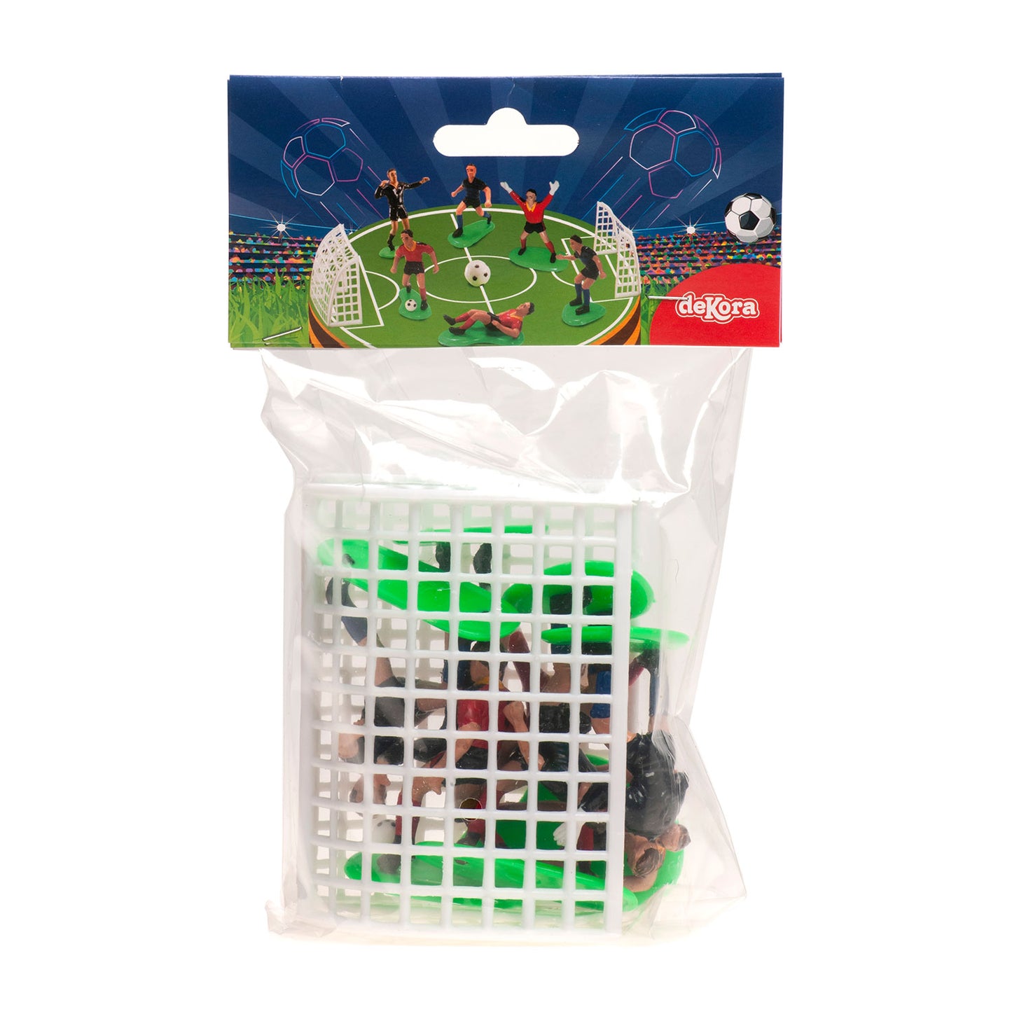 KIT PVC FOOTBALL RED AND BLUE FOR CAKE DECORATION