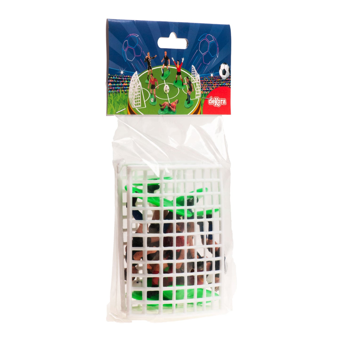 KIT PVC FOOTBALL RED AND BLUE FOR CAKE DECORATION