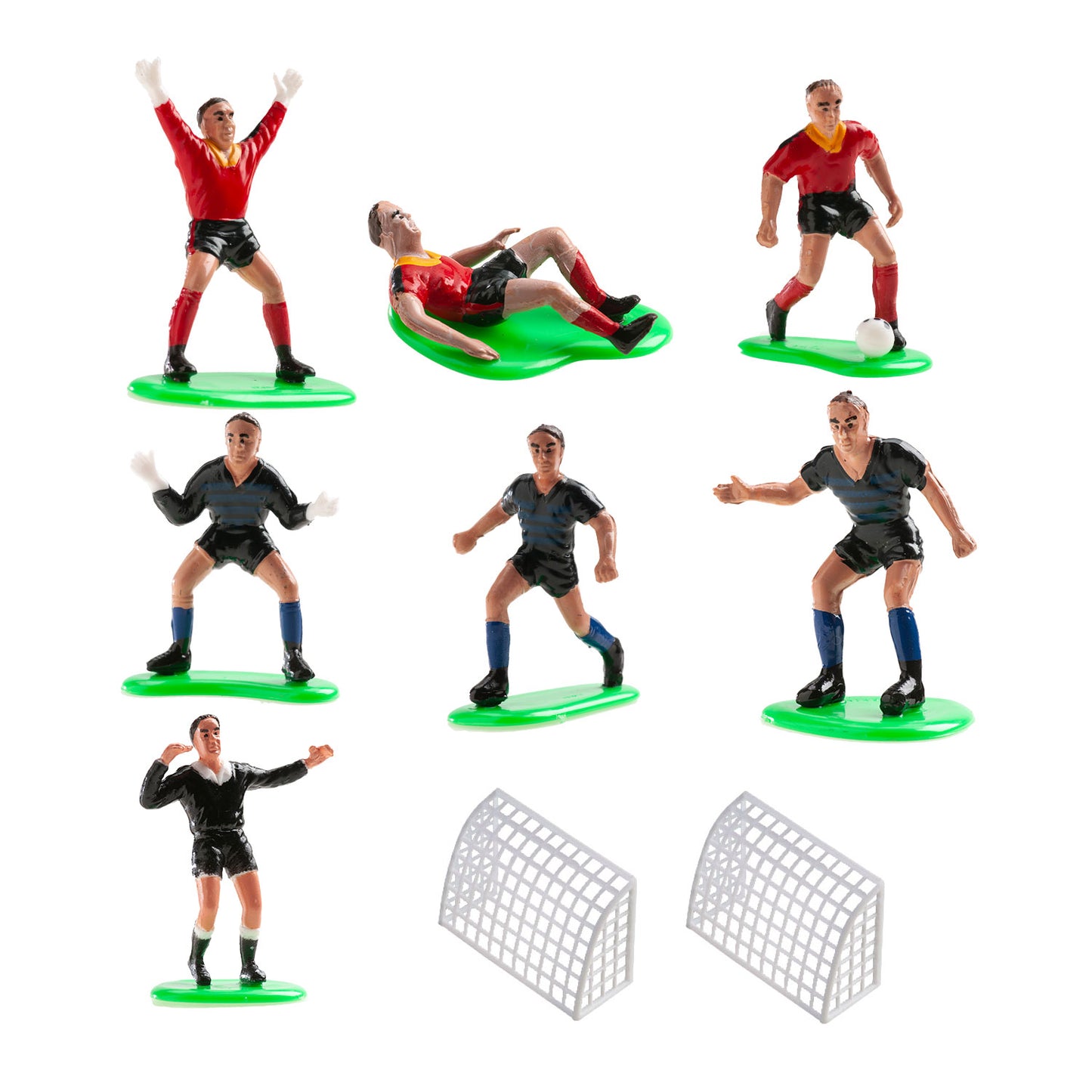 KIT PVC FOOTBALL RED AND BLUE FOR CAKE DECORATION