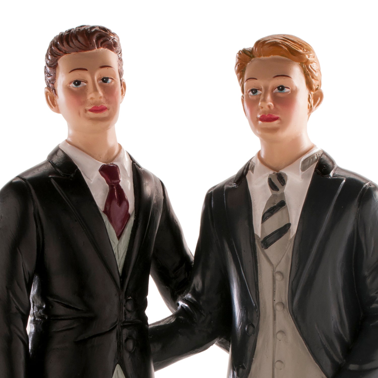 COPPIA SPOSI MATRIMONIO GAY ABBRACCIATI 20CM