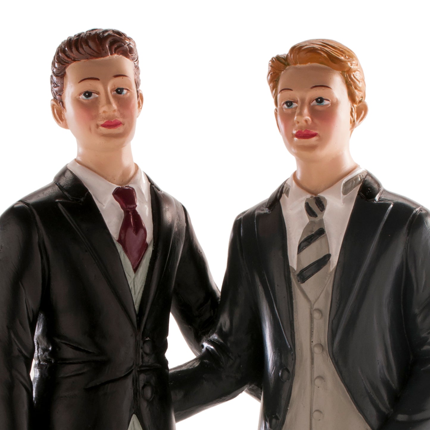 COPPIA SPOSI MATRIMONIO GAY ABBRACCIATI 20CM