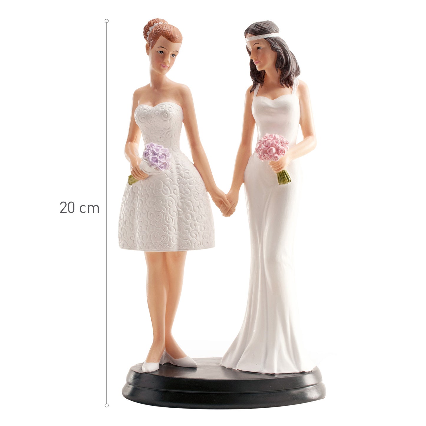 COPPIA SPOSE MATRIMONIO LESBICO ATTUALE 20CM