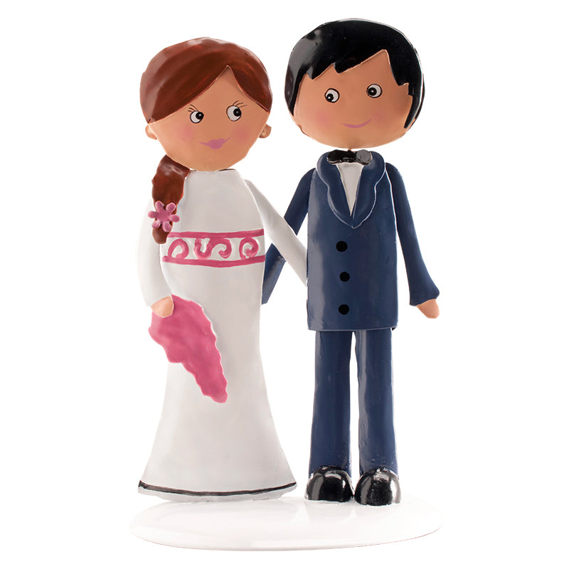 WEDDING COUPLE METAL 18CM.
