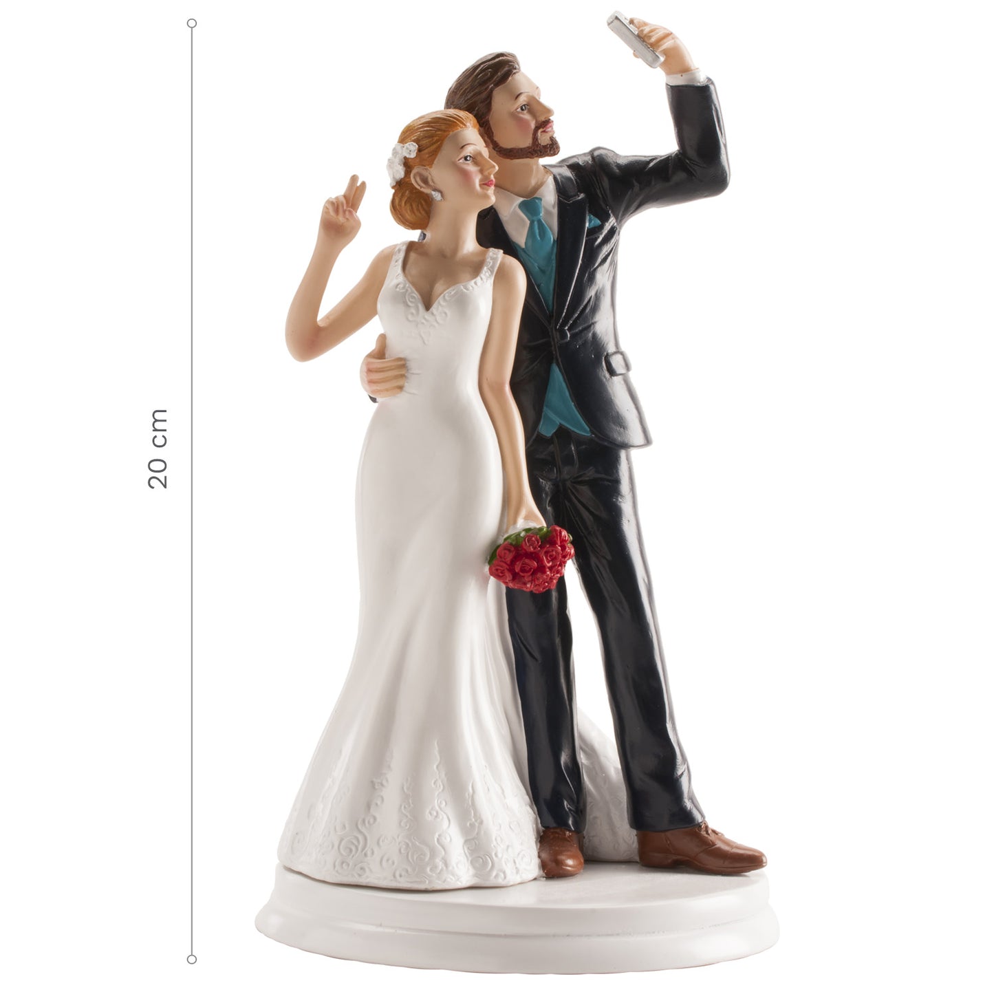 COUPLE DE MARIAGE SELFIE 20 CM