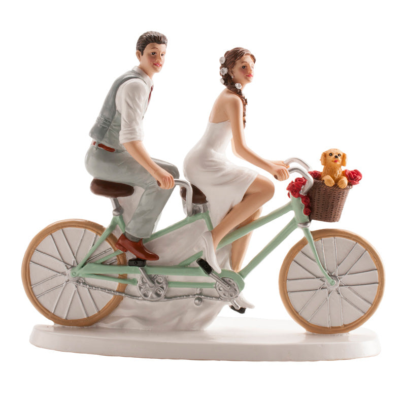 PARES DE CASAMENTO EM BICICLETA 16 x 18 CM