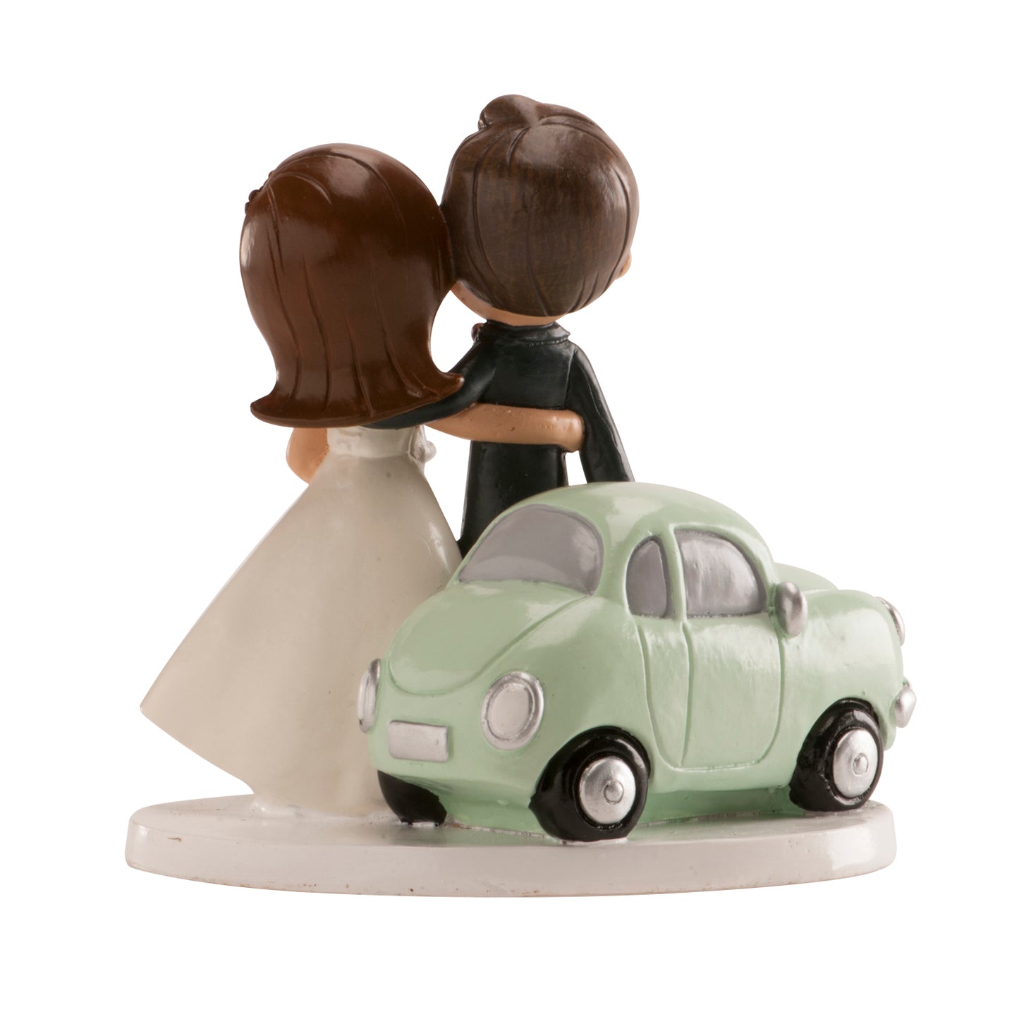 COUPLE DE MARIAGE "AVEC VOITURE JUST MARRIED" 12 CM