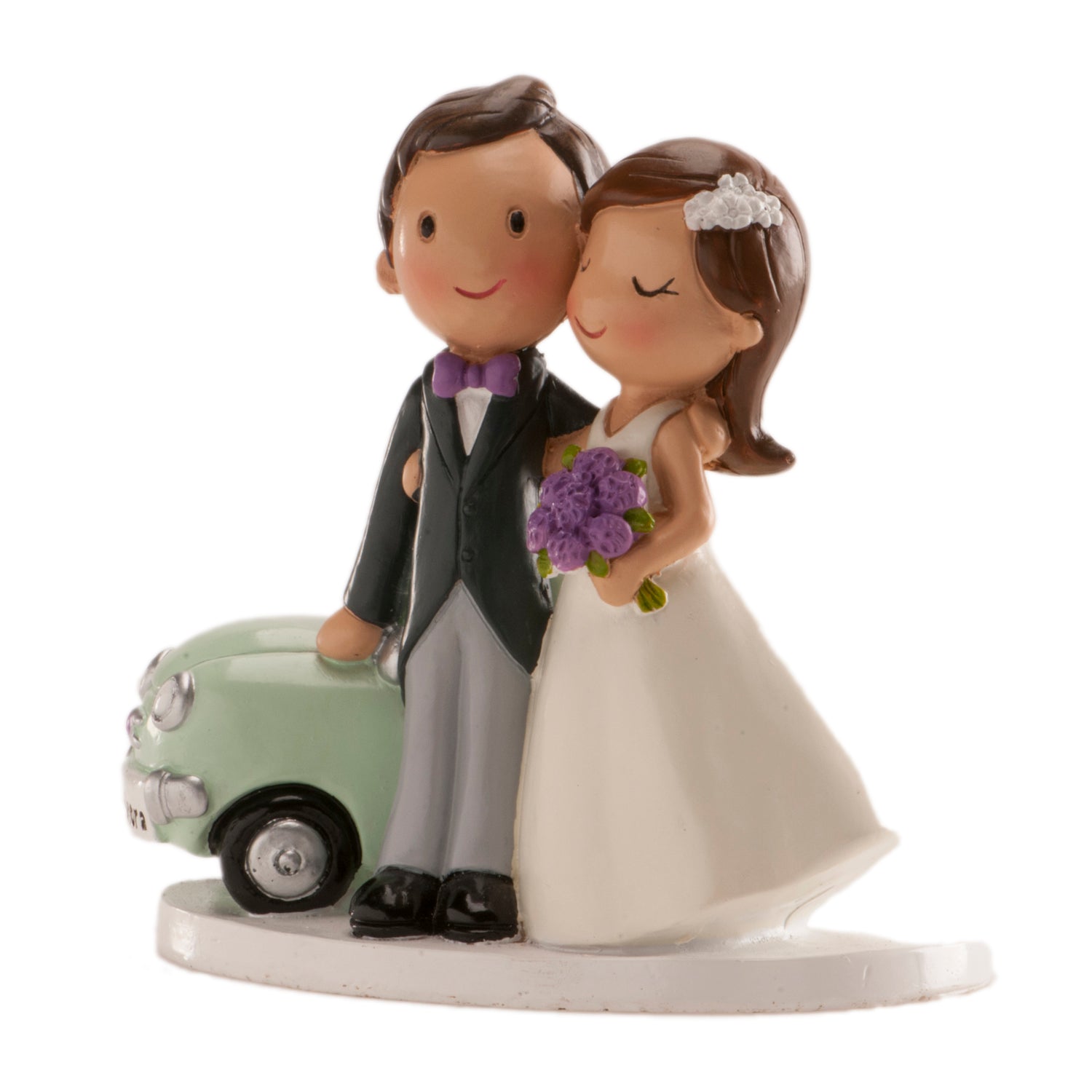COUPLE DE MARIAGE "AVEC VOITURE JUST MARRIED" 12 CM