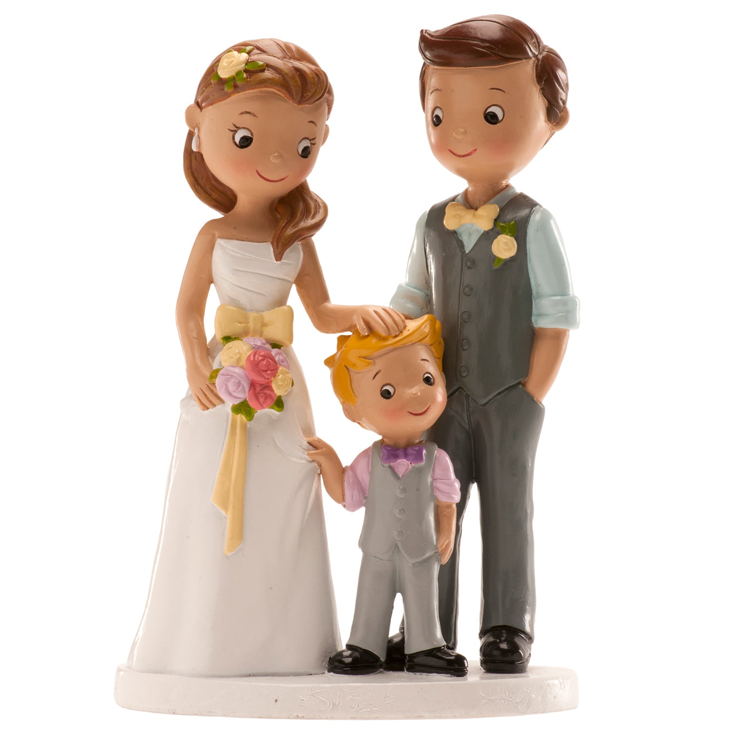 COUPLE DE MARIAGE "AVEC GARÇON" 16 CM