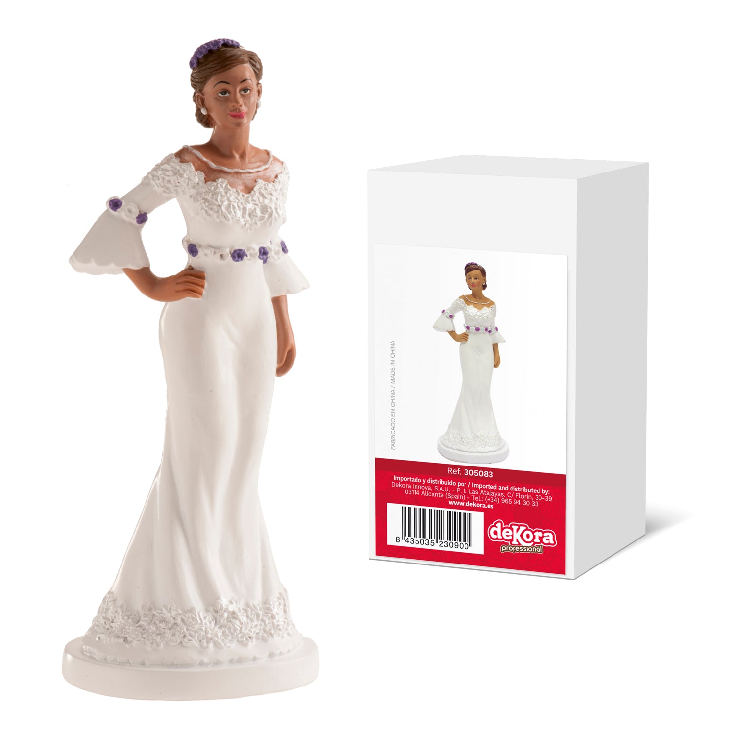 FIGURA DE BODA MUJER "GLAMOUR" 16 CM