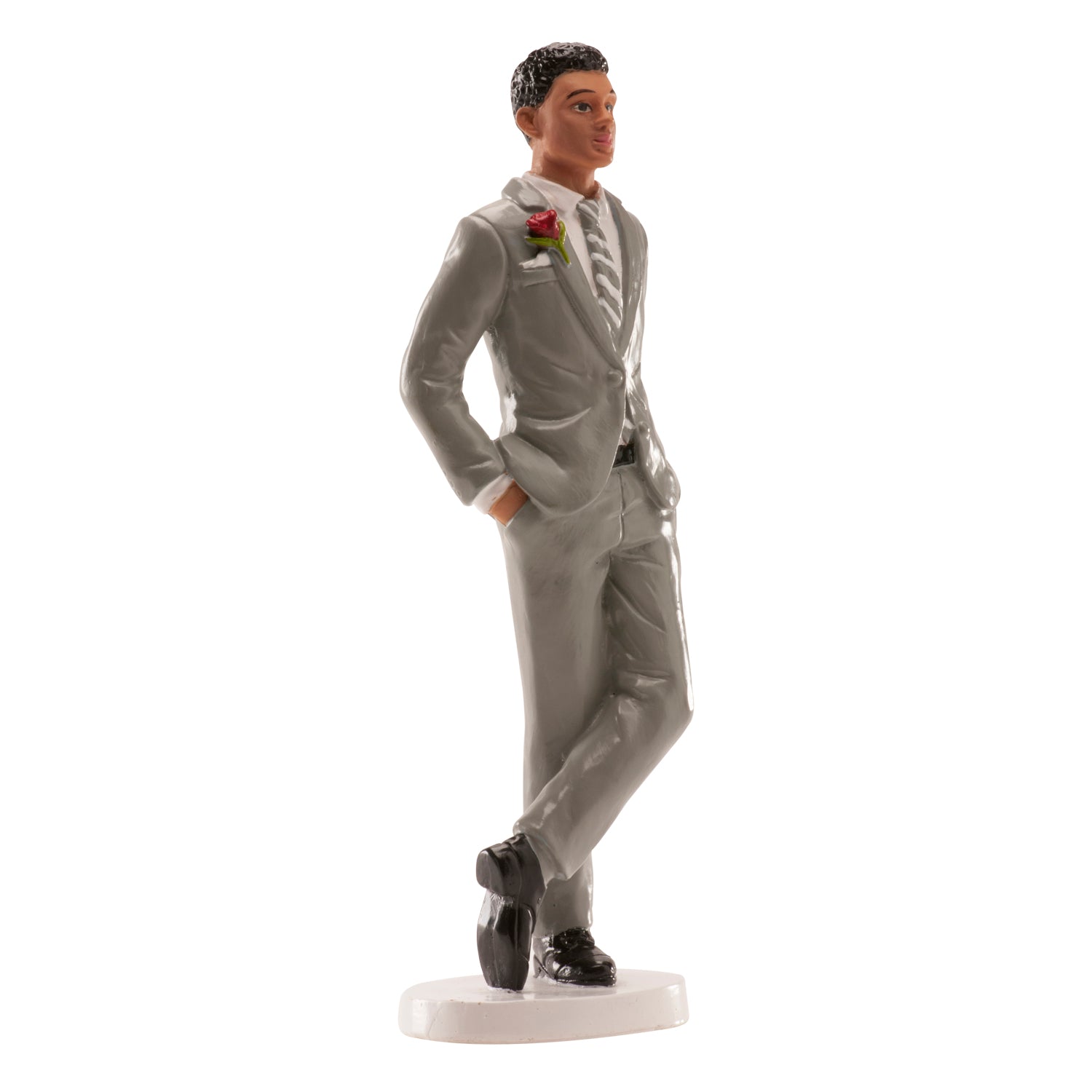WEDDING MAN FIGURINE "GREY SUIT" 16 CM