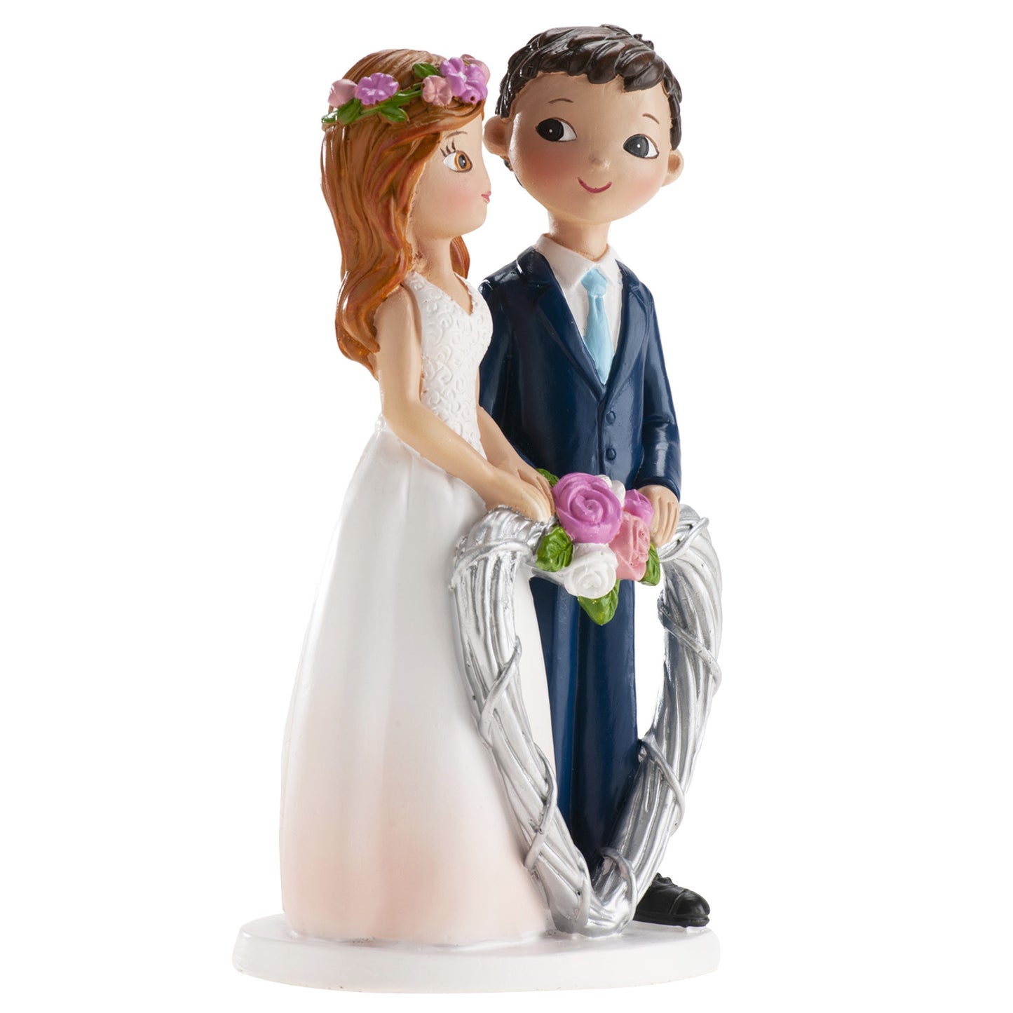 COUPLE DE MARIAGE COEUR 16CM