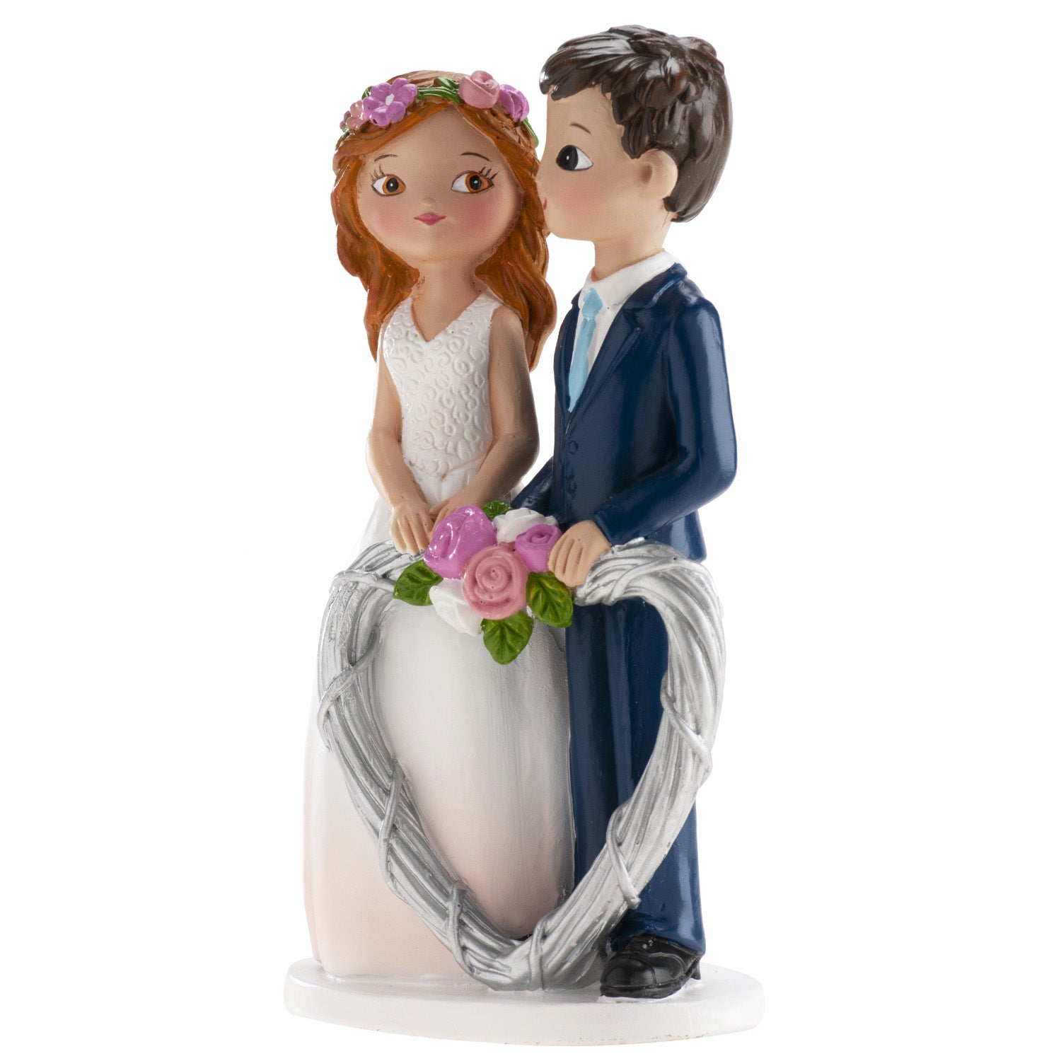 COUPLE DE MARIAGE COEUR 16CM