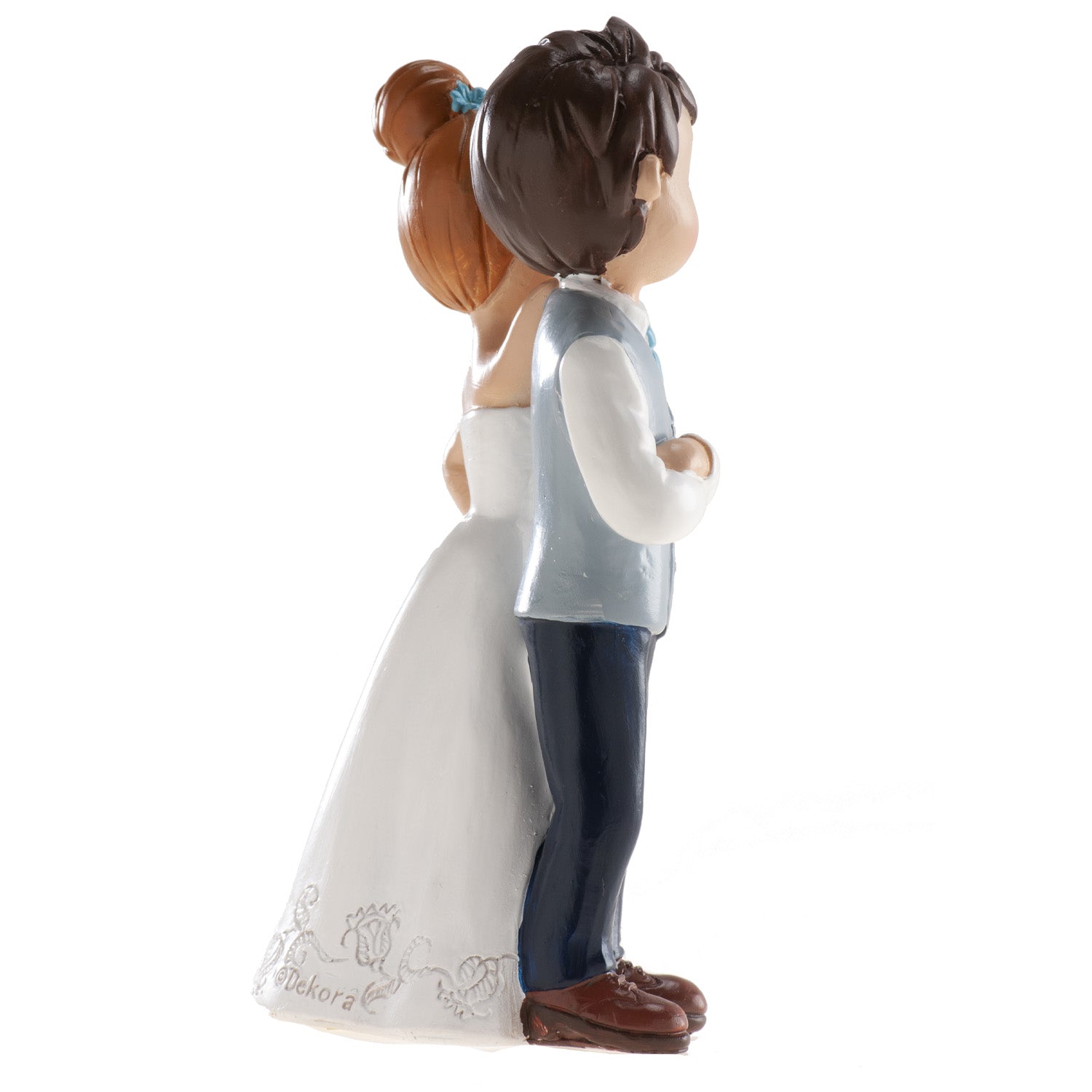 COUPLE DE MARIAGE AVEC FLEUR 16CM