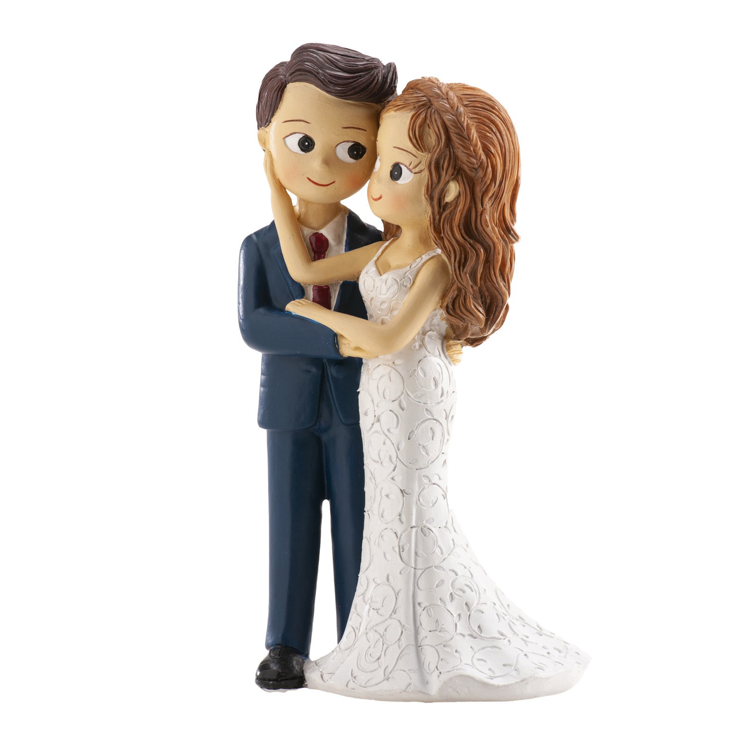 COUPLE DE MARIÉS SE CARESSANT LE VISAGE 16CM