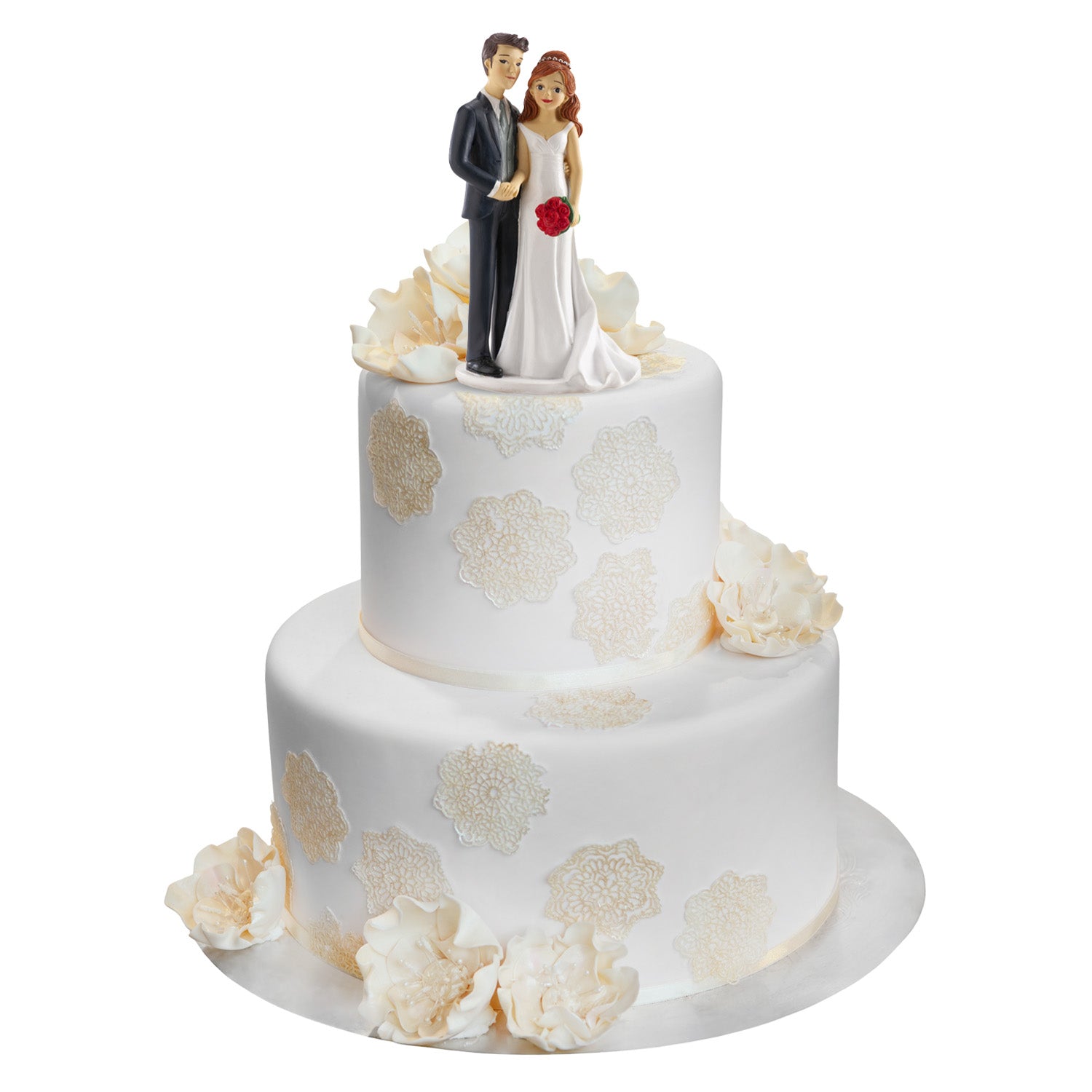 PAREJA DE BODA COGIDOS DE LA MANO 18CM