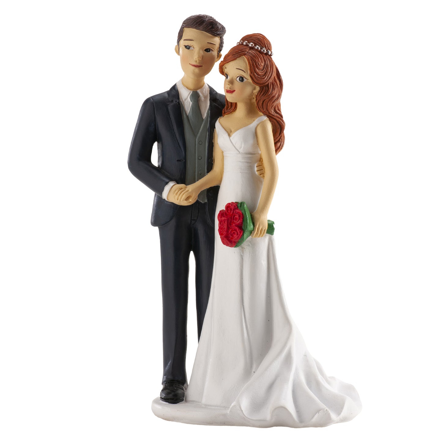 PAREJA DE BODA COGIDOS DE LA MANO 18CM