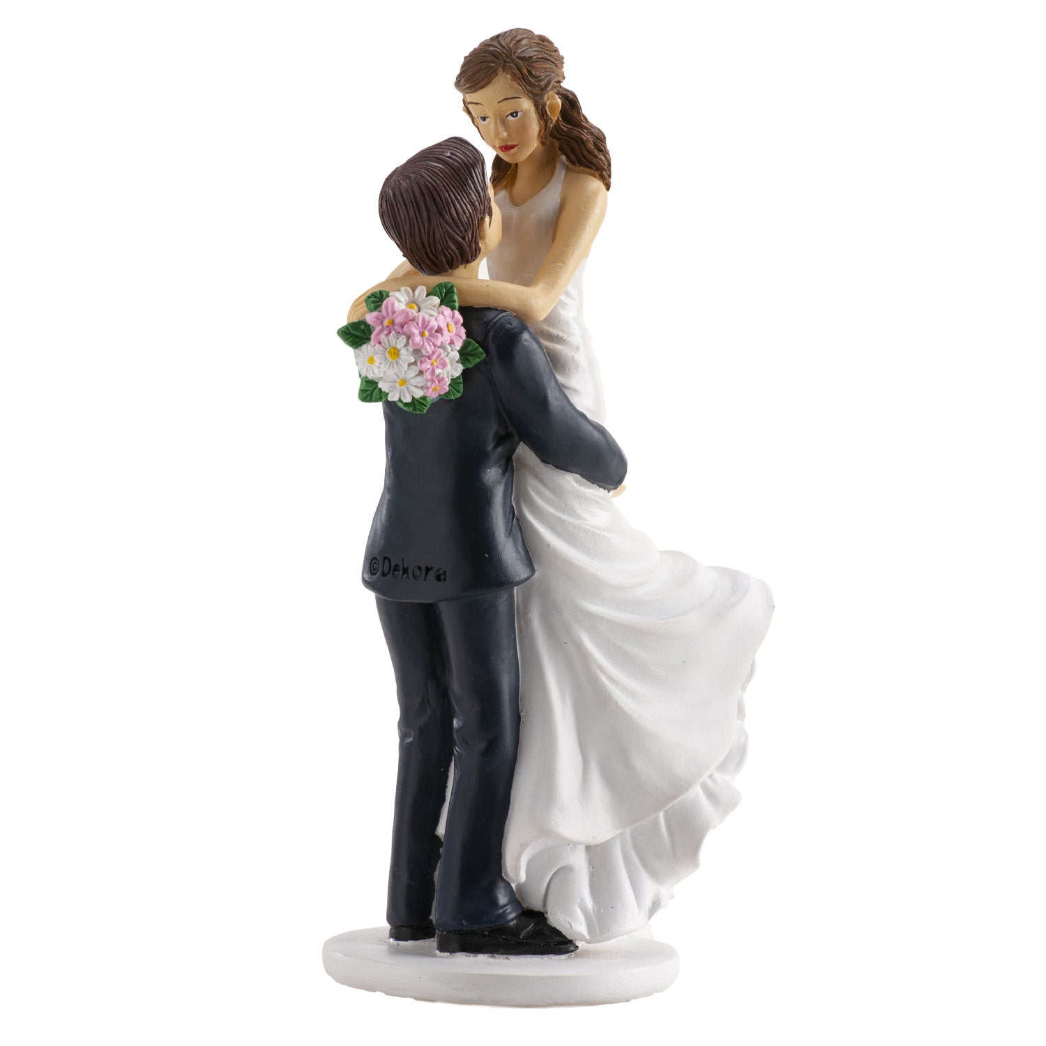 CASAL DE NOIVOS DE BRAÇOS DADOS 18CM
