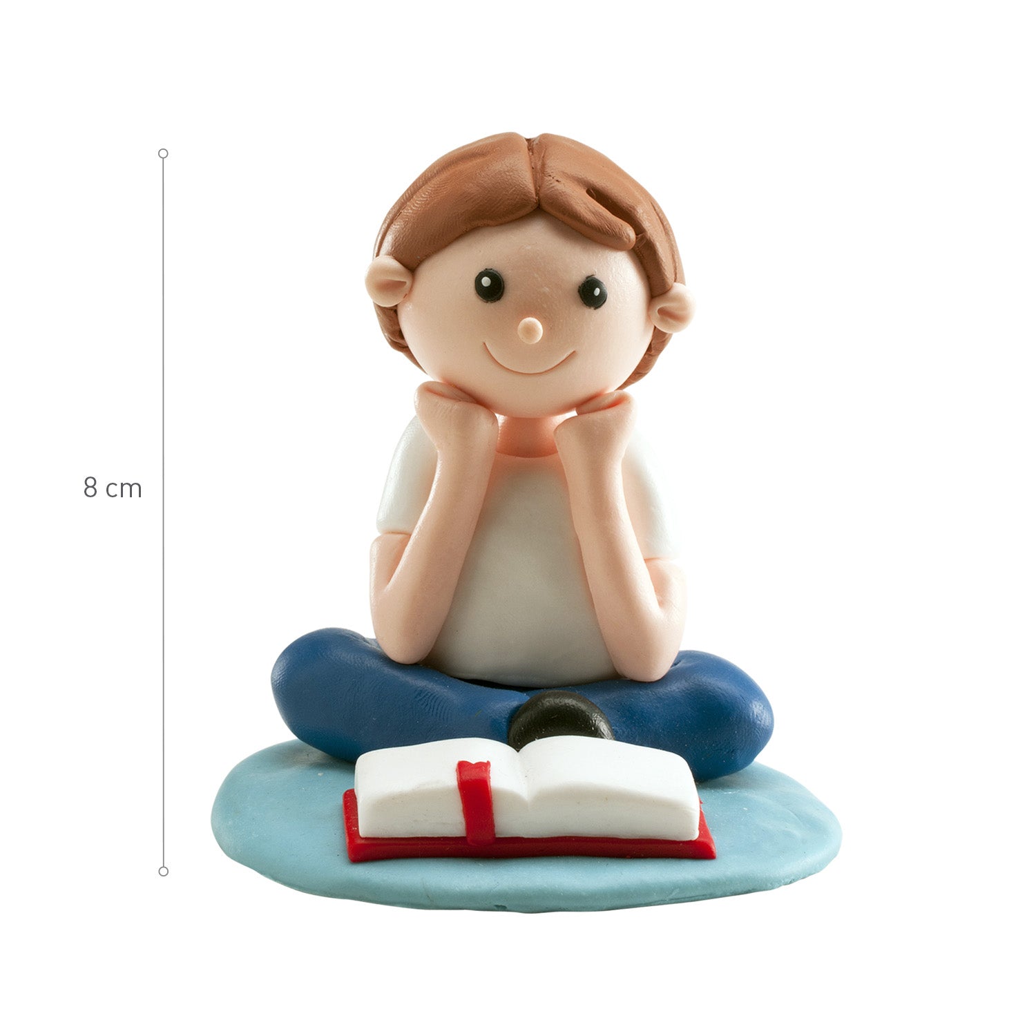 FIGURA CLAY BOLO  COMUNHÃO CRIANÇA SENTADA 8 cm