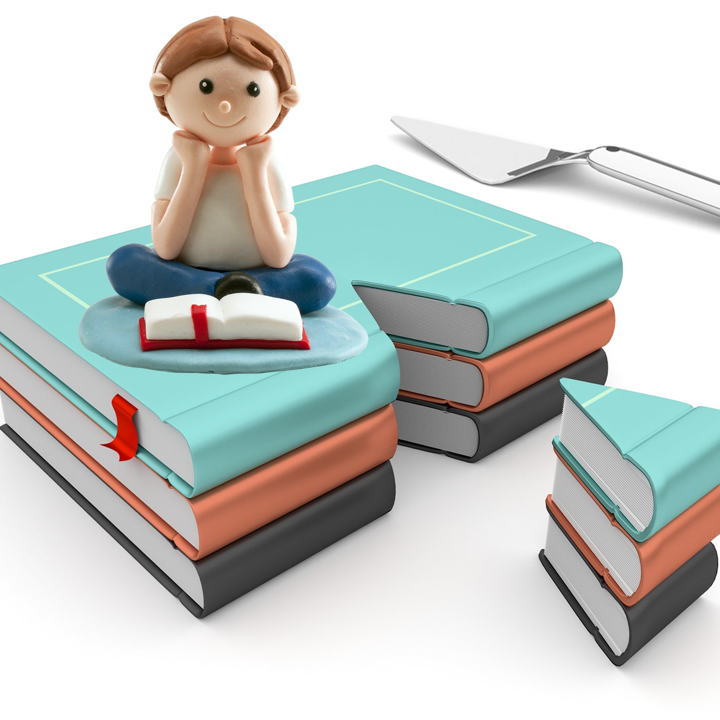 FIGURA CLAY BOLO  COMUNHÃO CRIANÇA SENTADA 8 cm