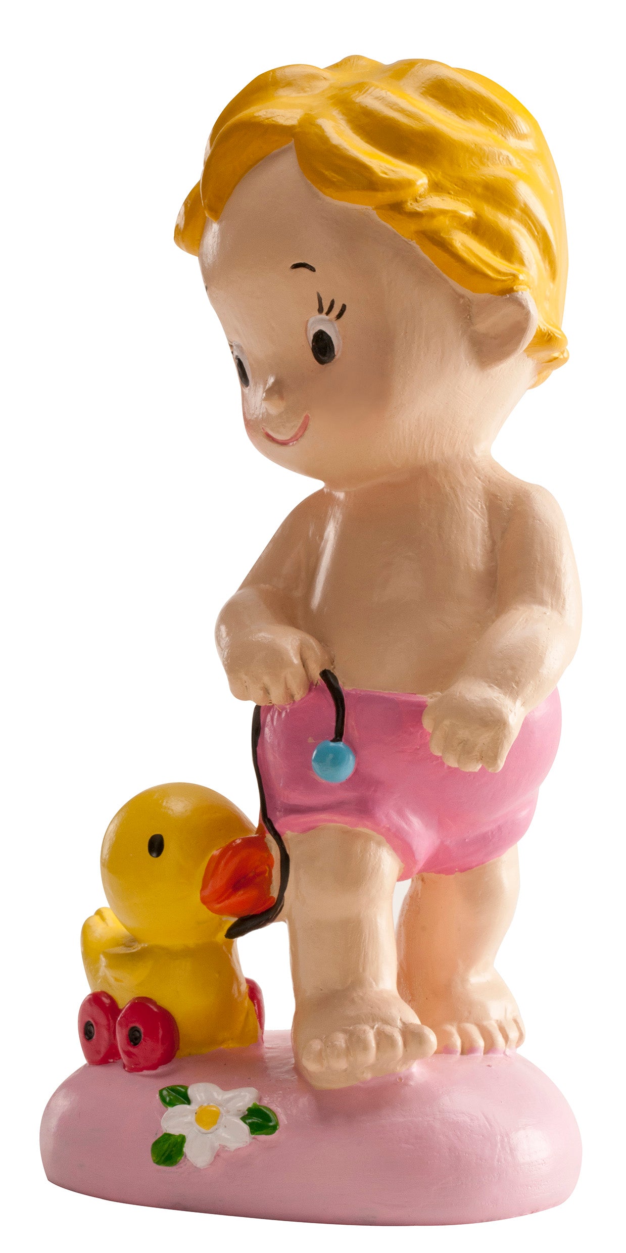 6 BAMBINA BATTESIMO CON ANATROCCOLO 9CM