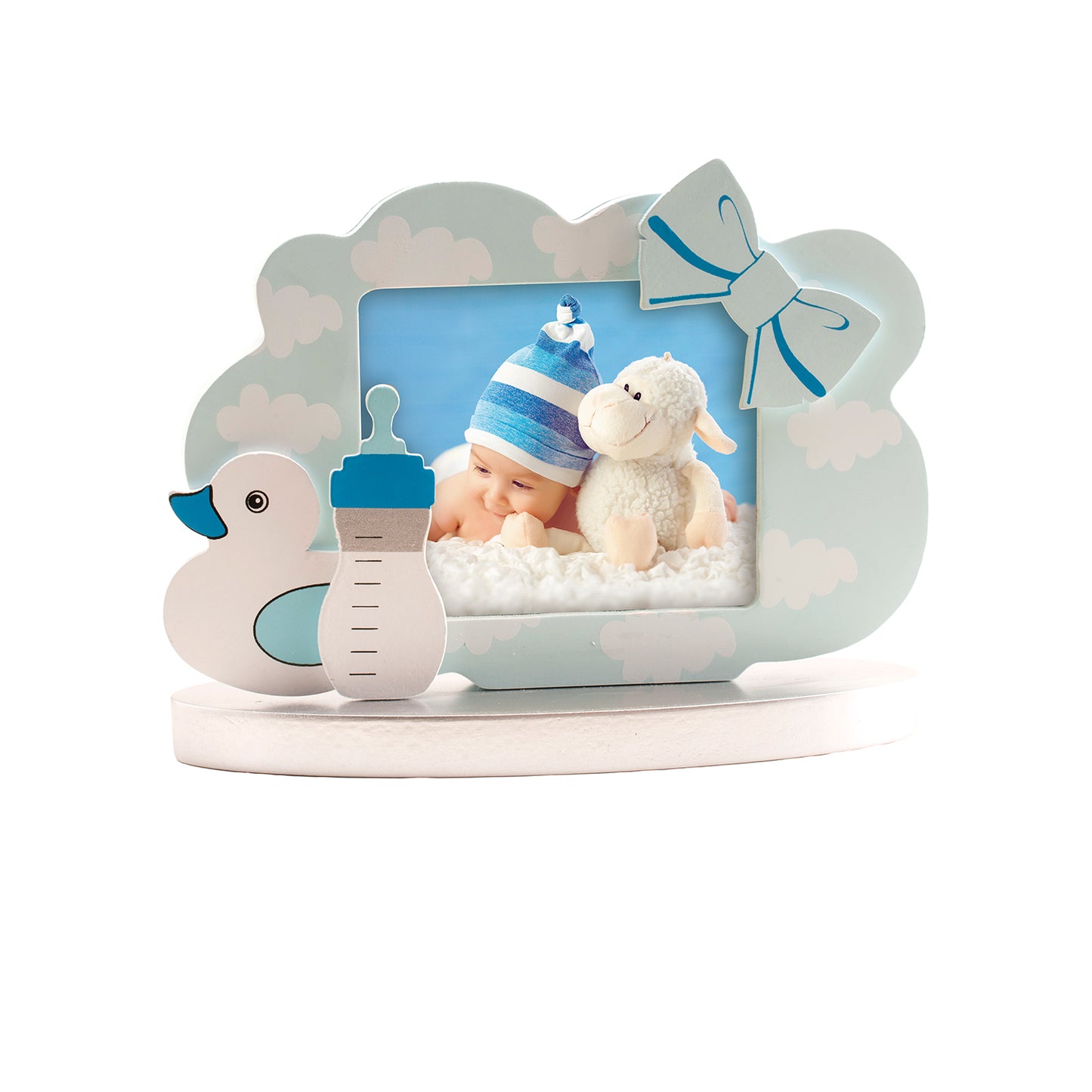 CHRISTENING PHOTO FRAME DUCKLING BLUE 15X10,5CM