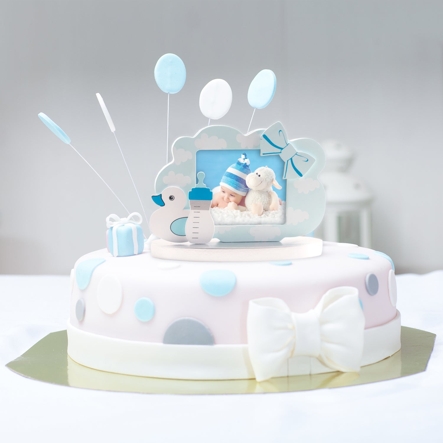 CHRISTENING PHOTO FRAME DUCKLING BLUE 15X10,5CM