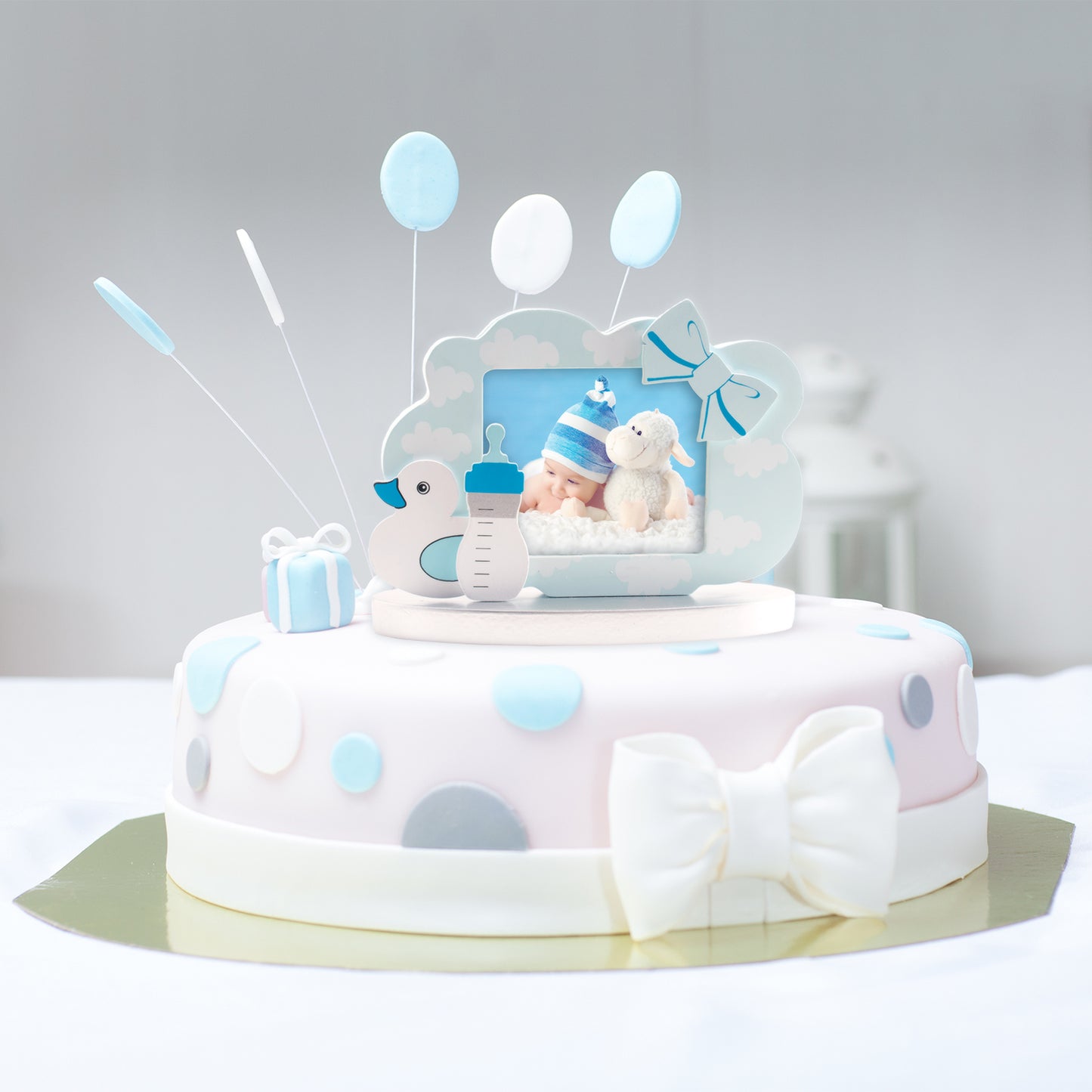 CHRISTENING PHOTO FRAME DUCKLING BLUE 15X10,5CM