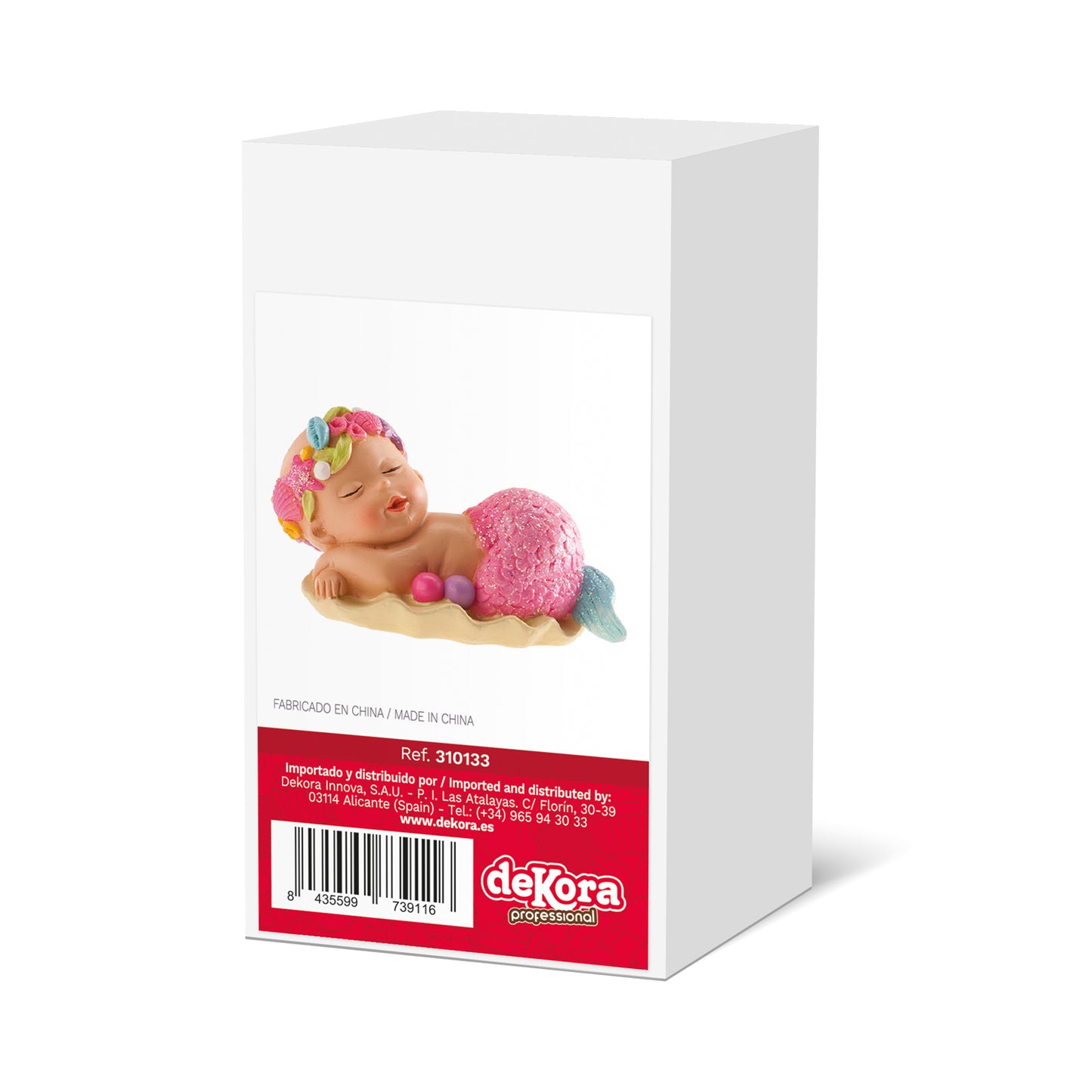 FIGURA TARTA BAUTIZO NIÑA SIRENITA 10CM