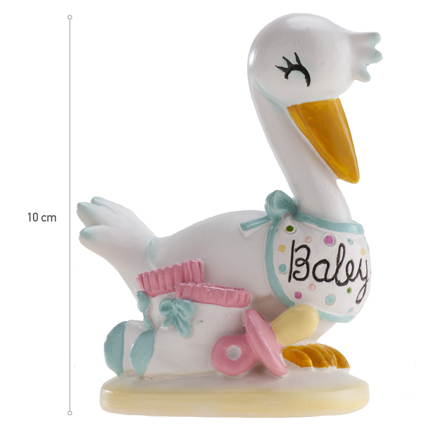 BATTESIMO CICOGNA BABY 10CM